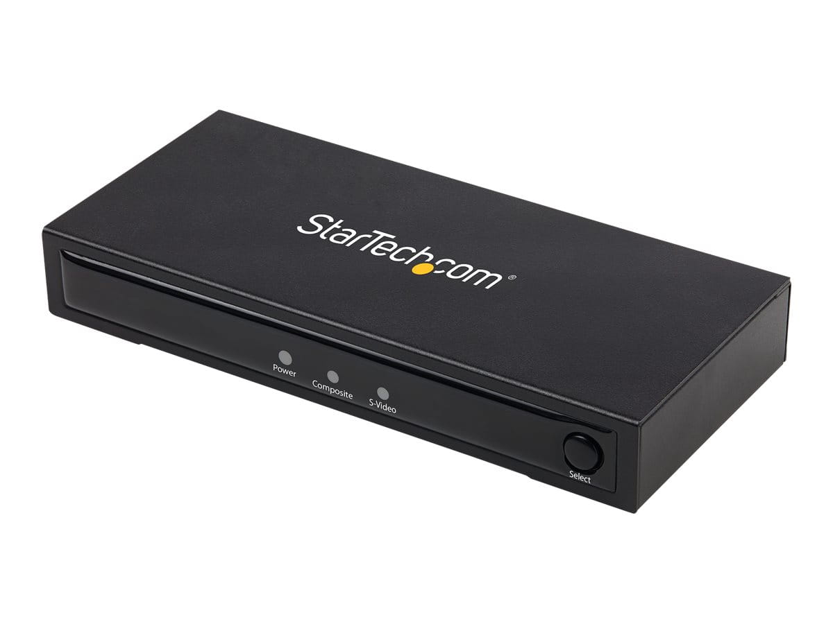 StarTech.com VID2HDCON2 S-Video oder Composite zu HDMI Konverter mit Audio  (720p,  NTSC & PAL, HDMI Upscaler, Mac & Windows)