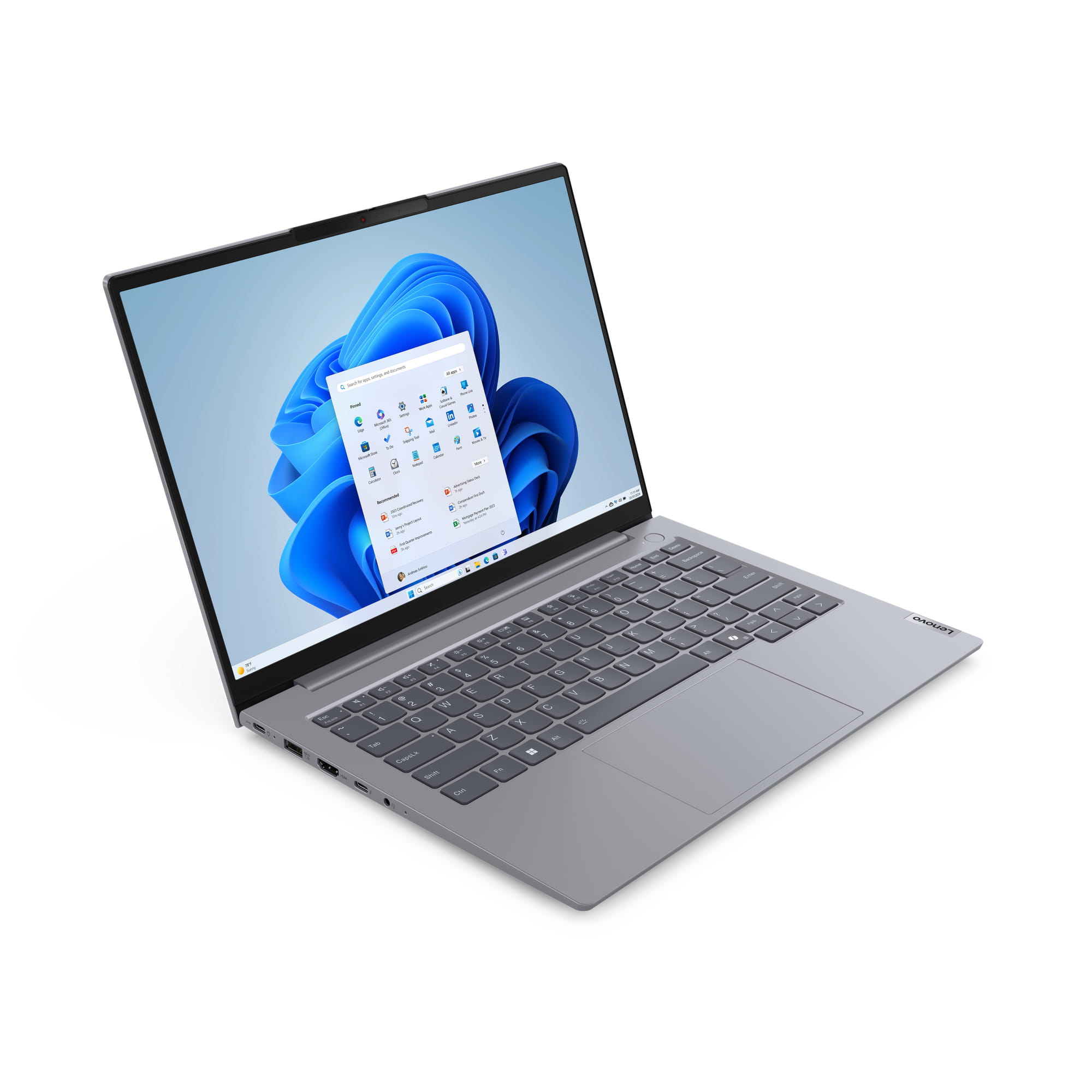 Lenovo ThinkBook 14 G7 IML 21MR - 180°-Scharnierdesign - Intel Core Ultra 5 125U / 1.3 GHz - Win 11 Pro - Intel Graphics - 8 GB RAM - 256 GB SSD NVMe - 35.6 cm (14")