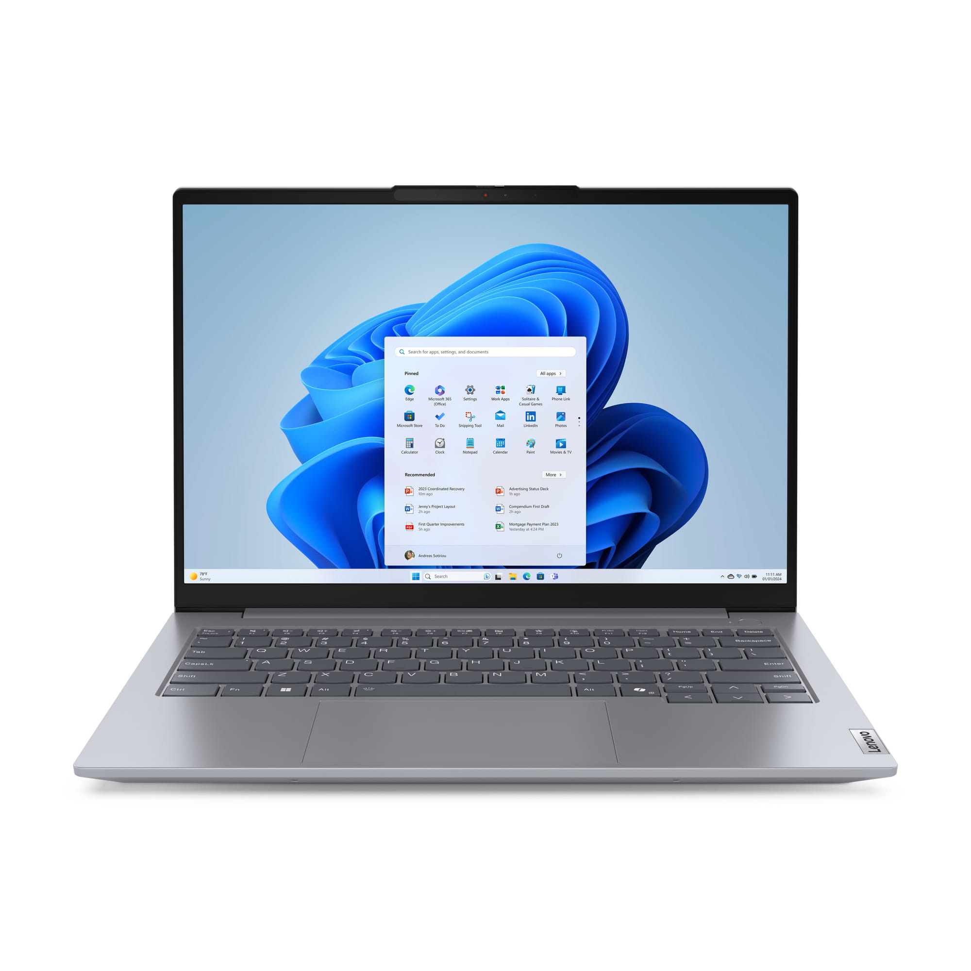 Lenovo ThinkBook 14 G7 IML 21MR - 180°-Scharnierdesign - Intel Core Ultra 5 125U / 1.3 GHz - Win 11 Pro - Intel Graphics - 8 GB RAM - 256 GB SSD NVMe - 35.6 cm (14")