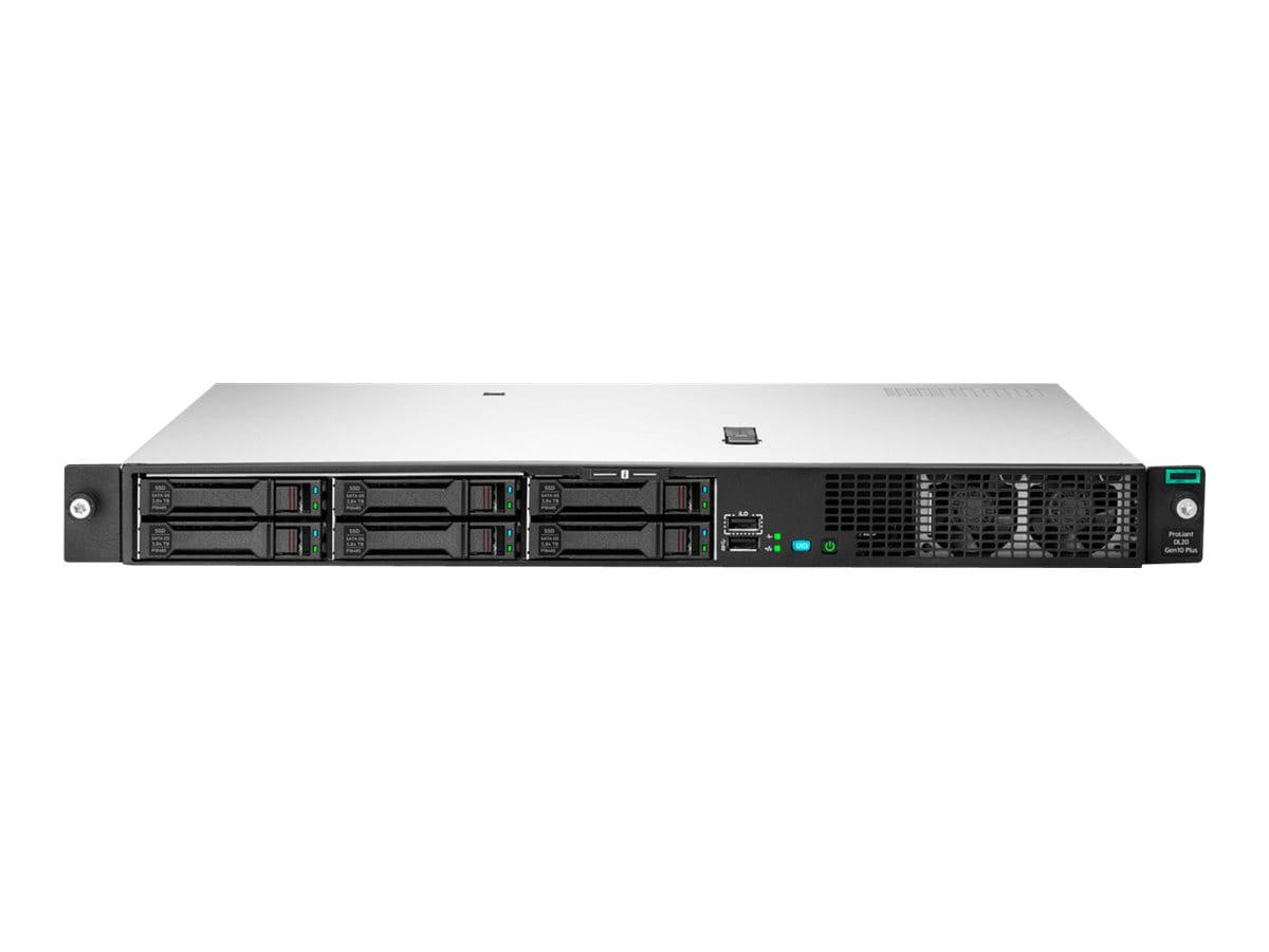 HPE ProLiant DL20 Gen10 Plus - Server - Rack-Montage - 1U - 1-Weg - keine CPU - RAM 0 GB - SATA - nicht Hot-Swap-fähig 8.9 cm (3.5")