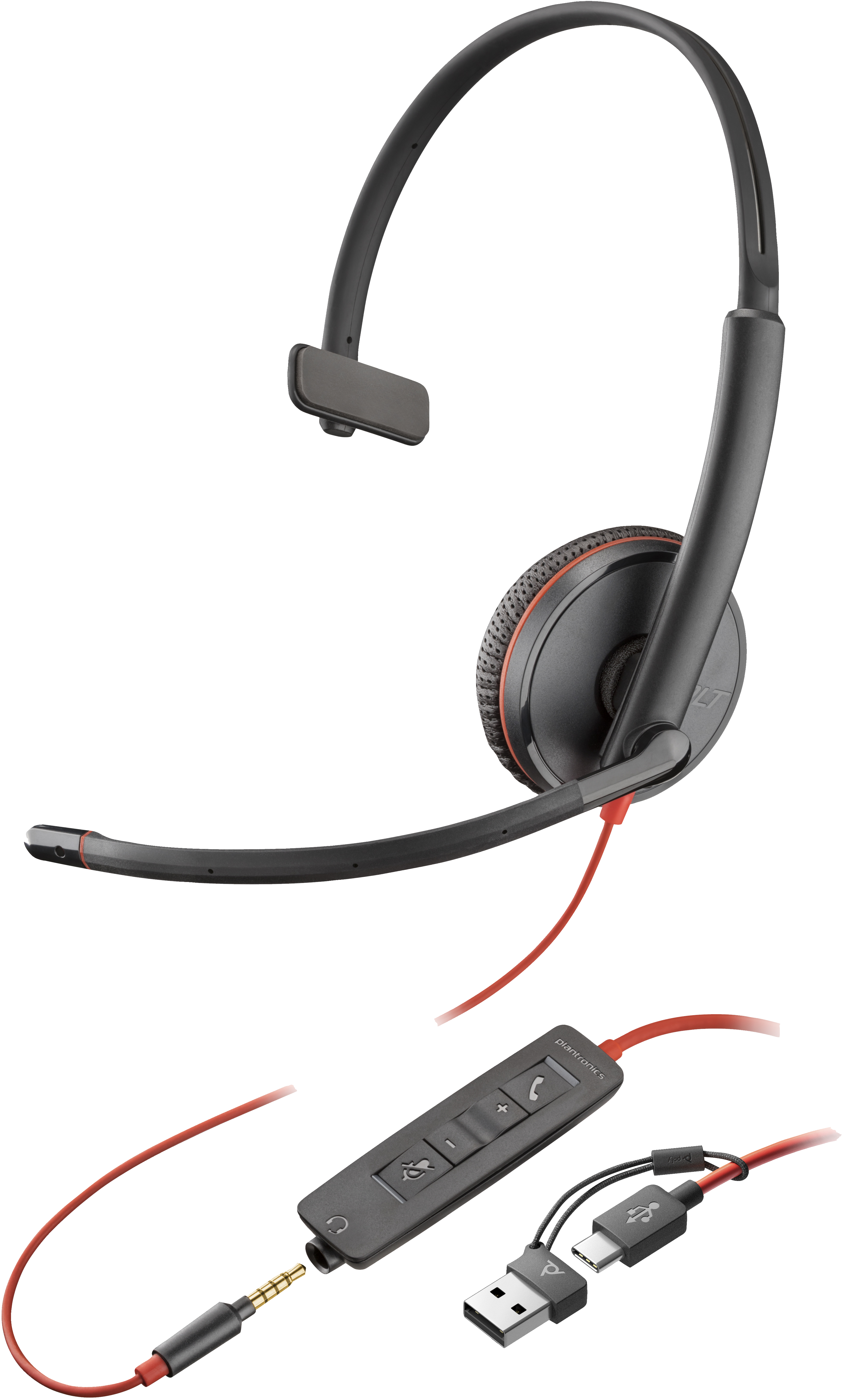 Poly Blackwire 3215 - Blackwire 3200 Series - Headset Poly Blackwire 3215 - Blackwire 3200 Series - Headset