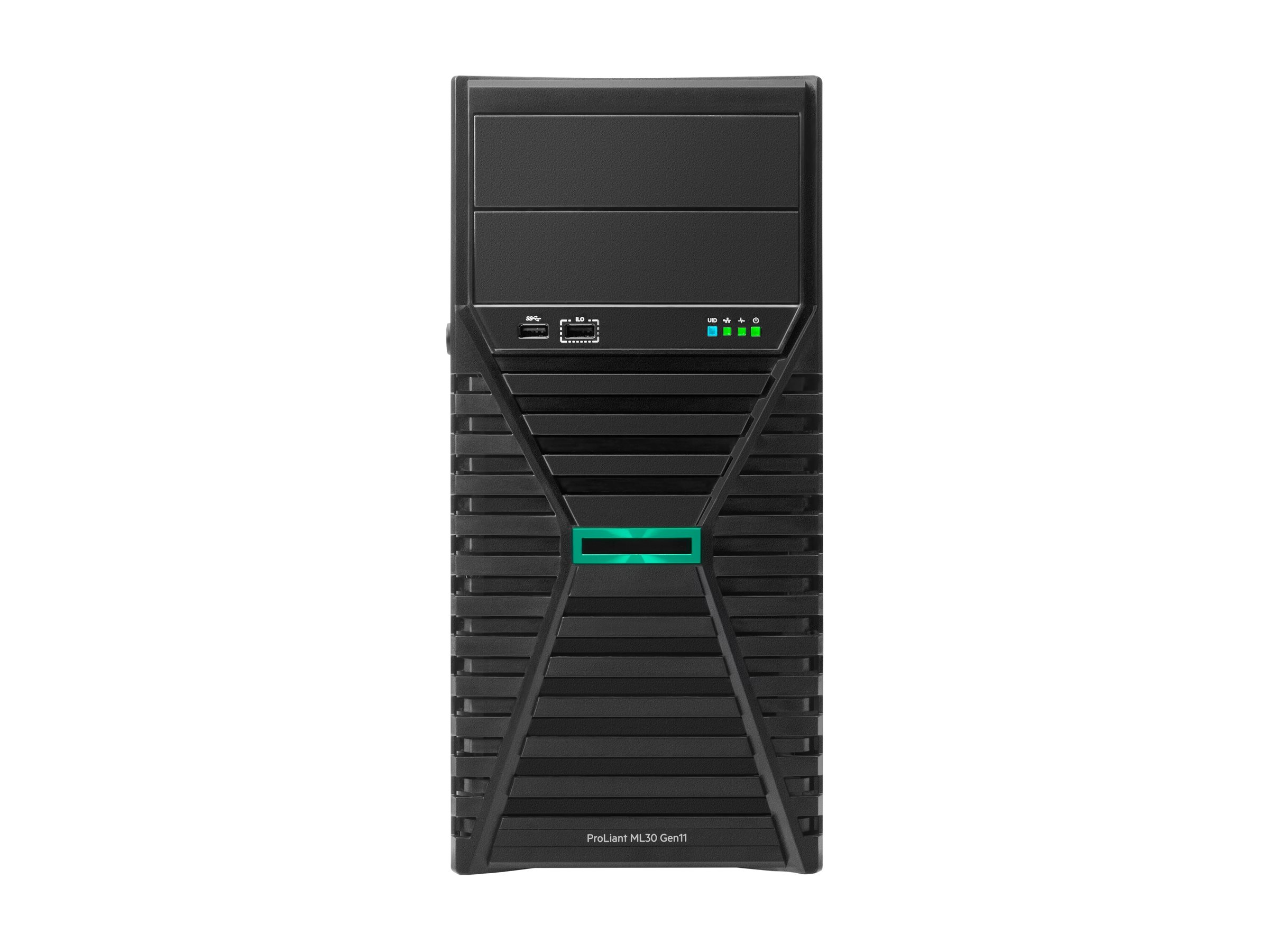 HPE ProLiant ML30 Gen11 Entry - Server - Tower - 4U - 1-Weg - 1 x Xeon E-2434 / 3.4 GHz - RAM 16 GB - SATA - Hot-Swap 8.9 cm (3.5")