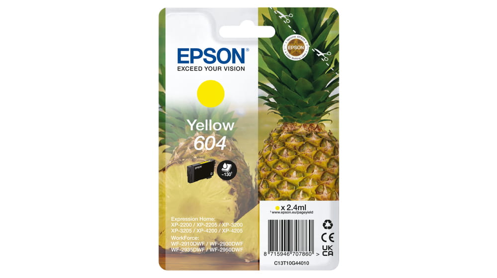 Epson 604 - 2.4 ml - Gelb - original - Blisterverpackung