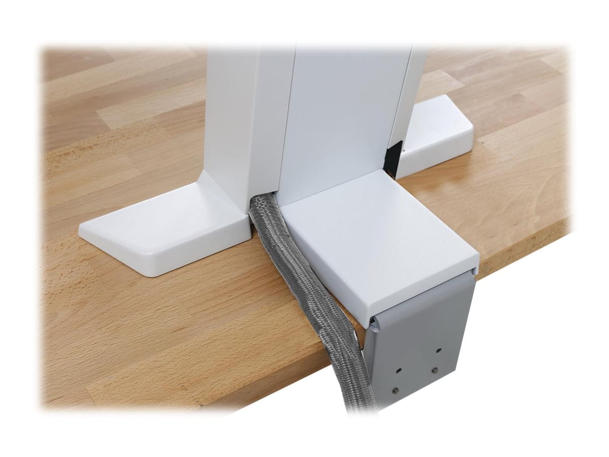 Ergotron WorkFit-SR Dual Monitor Sit-Stand Desktop Workstation Standing Desk - Aufstellung - für 2 LCD-Displays/Tastatur/Maus - Aluminium - weiß - Bildschirmgröße: bis zu 61 cm (bis zu 24 Zoll)