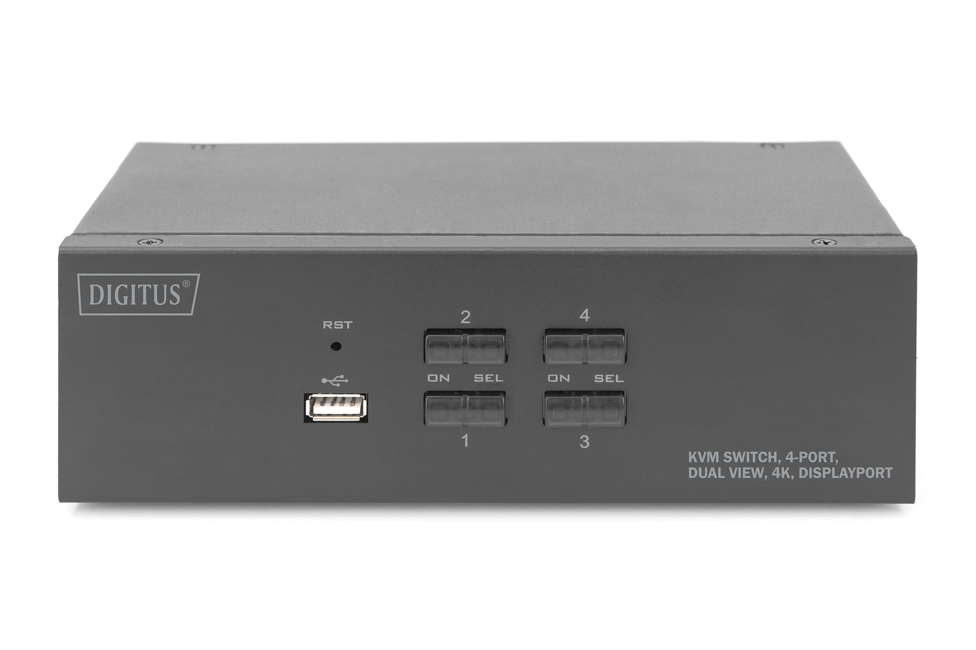 DIGITUS KVM Switch, 4 Port, Dual Display, 4K, DisplayPort®