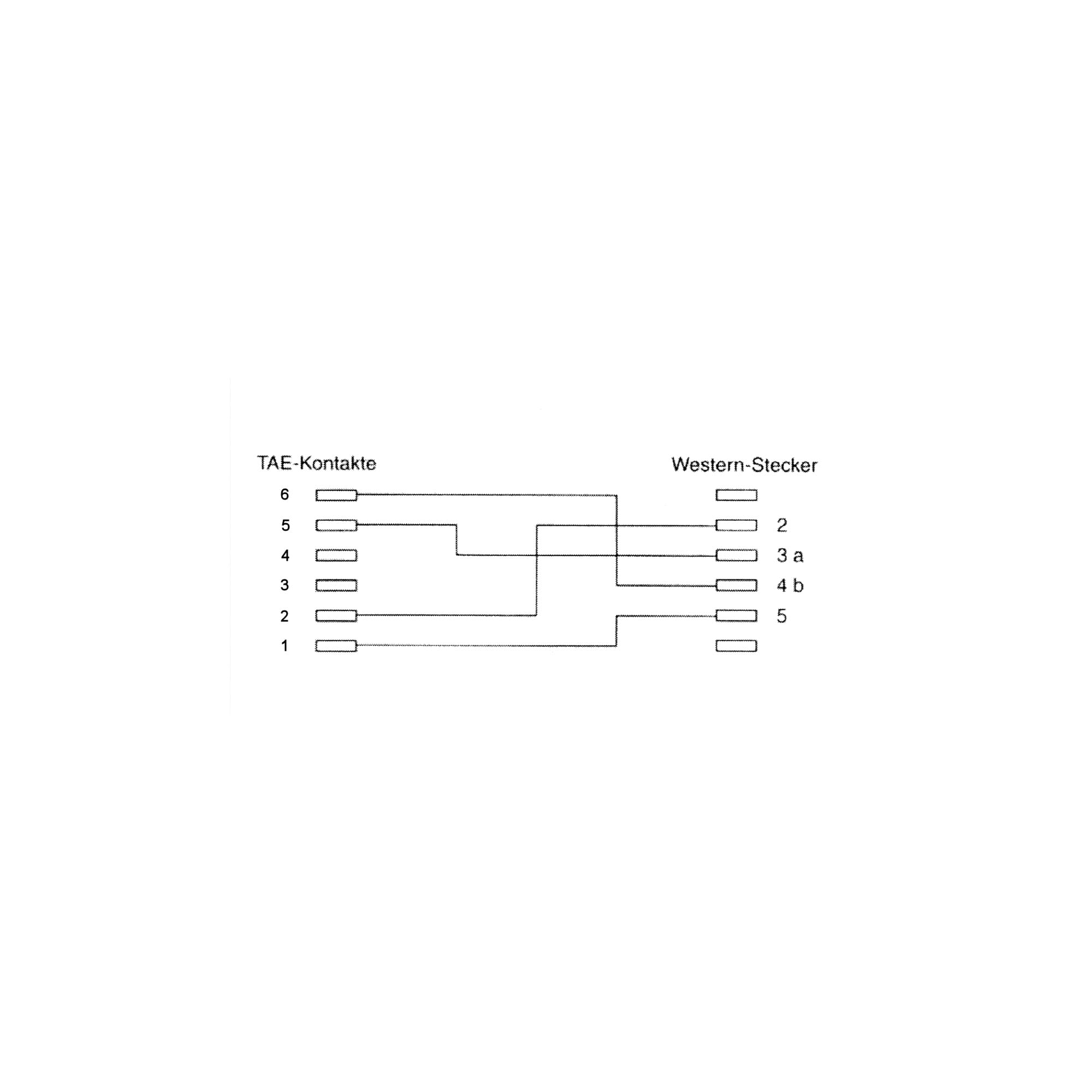 InLine TAE-N Anschlusskabel - TAE-N zu RJ11 (6P4C) - 1m