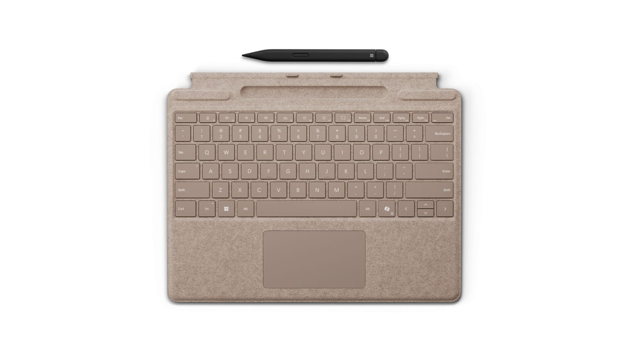 Microsoft Surface Pro Keyboard - Tastatur - mit Trackpad, Beschleunigungsmesser, Surface Slim Pen 2 Ablage- und Ladeschale
