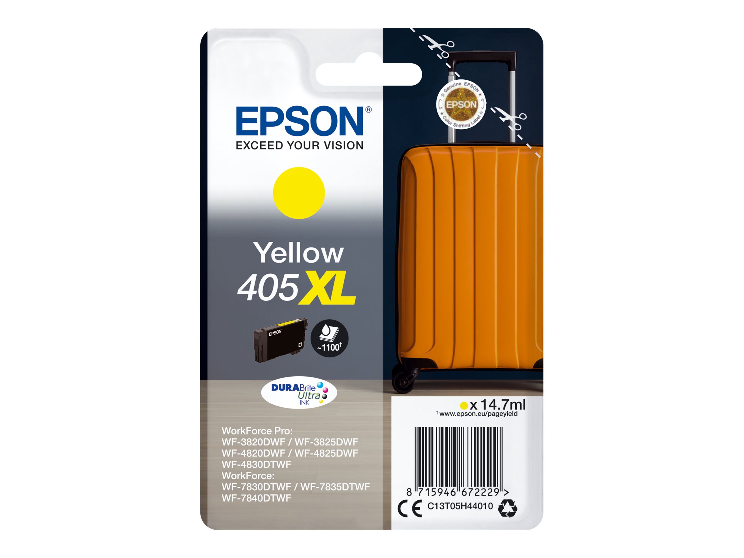 Epson 405XL - 14.7 ml - XL - Gelb - original