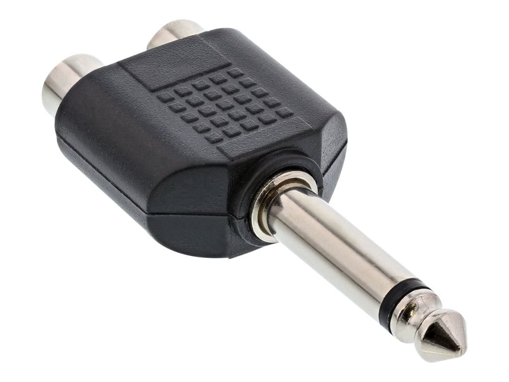 InLine Audio Adapter - 6,3mm Klinke Stecker an 2x Cinch Buchse - Mono