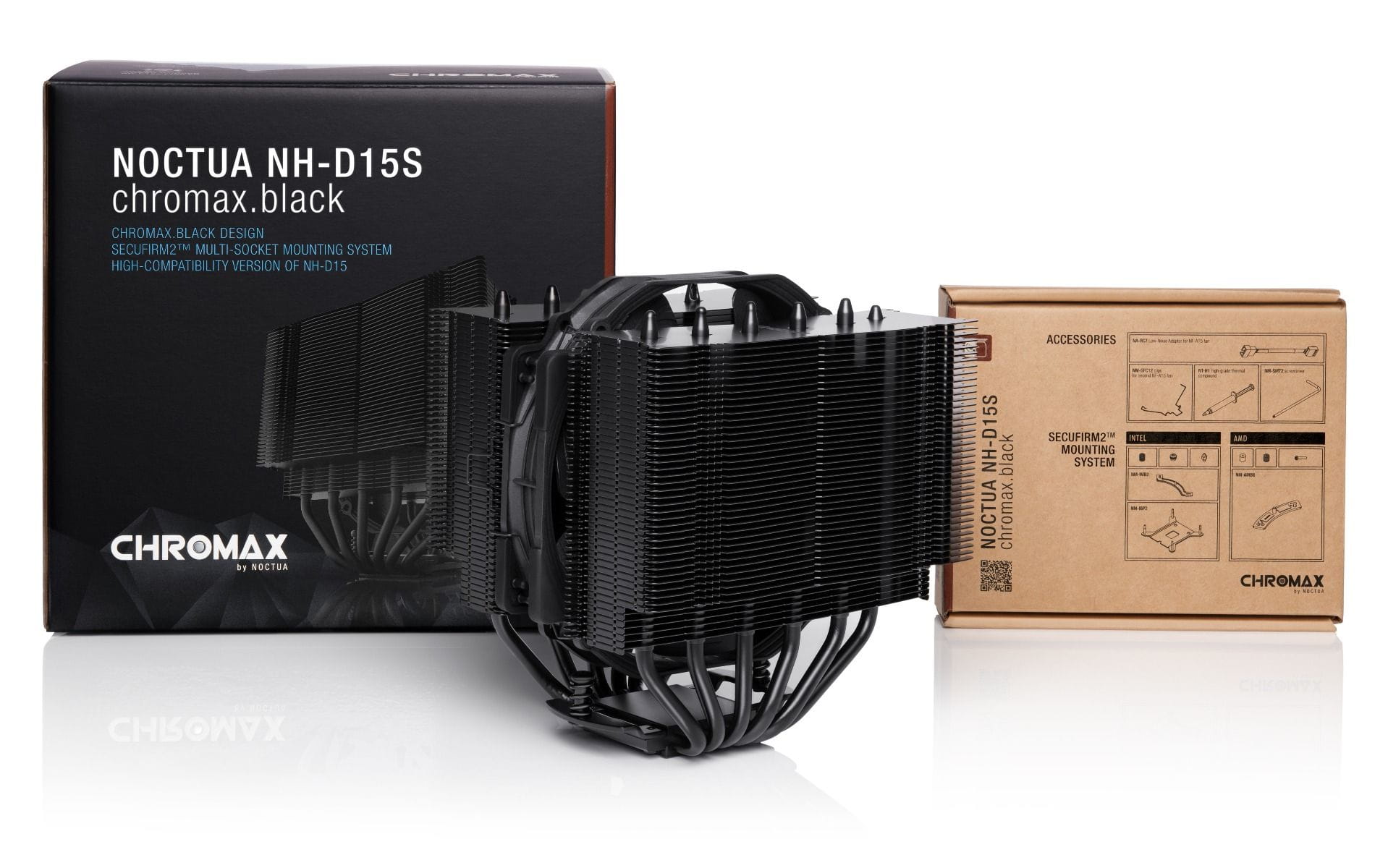 Noctua chromax NH-D15S - Prozessor-Luftkühler - (für: LGA1156, AM2, AM2+, AM3, LGA1155, AM3+, LGA2011, FM1, FM2, LGA1150, FM2+, LGA1151, LGA2011-3 (Square ILM)