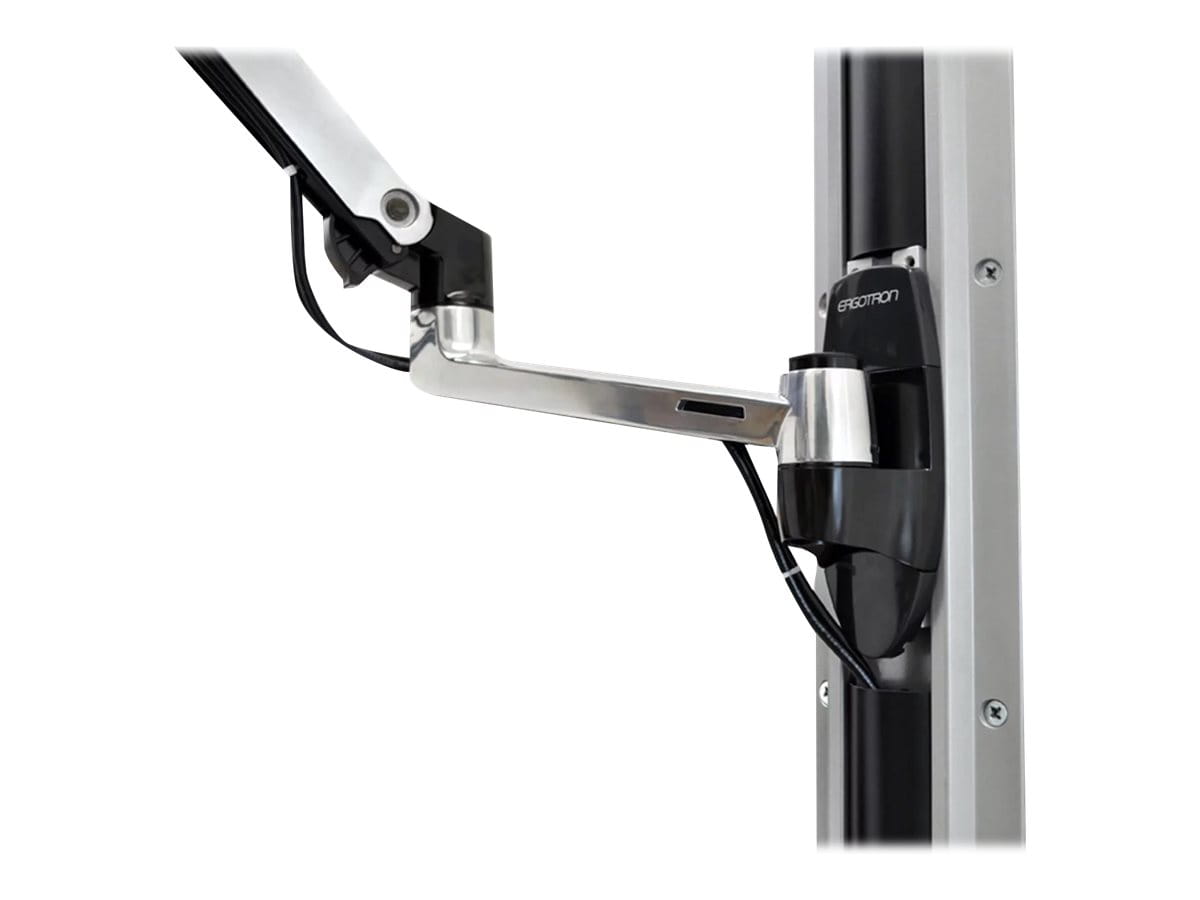 Ergotron LX Wall Mount System - Befestigungskit (Wandarm, Maushalterung, 2 Schienenabdeckungen, Tastaturarm, 2 Kabelkanäle, Handgelenkkissen, Wandschiene 10", Wandschiene 34", CPU Abstandhalter, Montagesystem mit CPU-Halterung und Armen, medium CPU hold