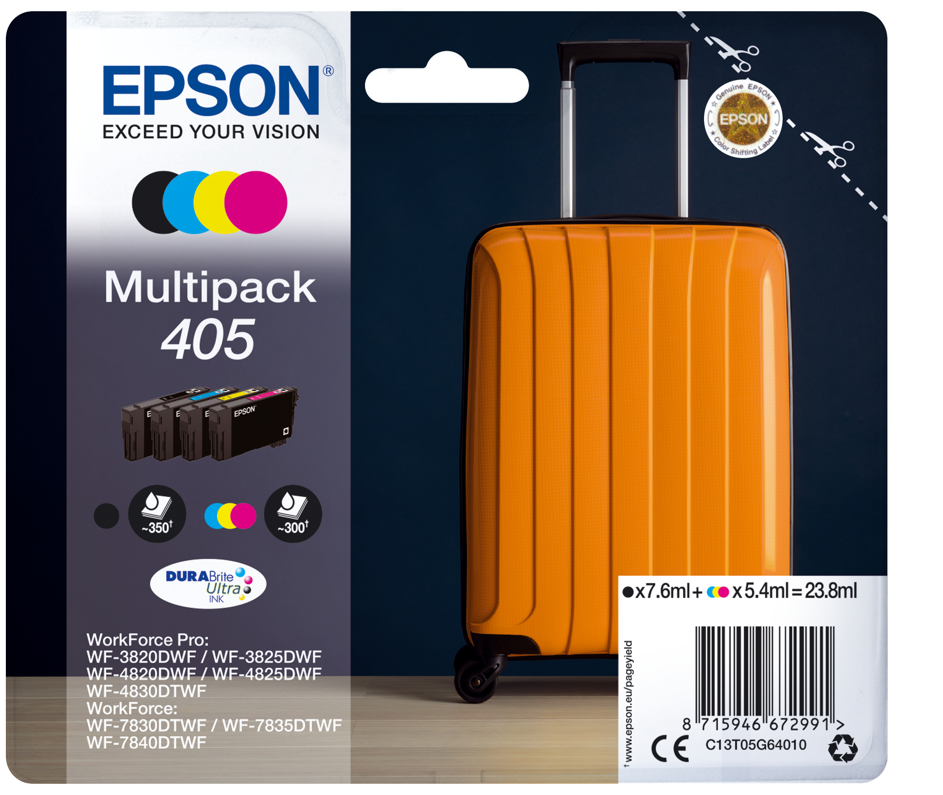 Epson 405 - 4er-Pack - Schwarz, Gelb, Cyan, Magenta