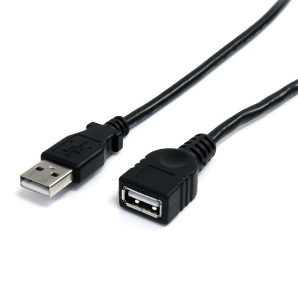 StarTech.com USB 2.0 Verlängerung 90cm - USB-A Verlängerungskabel Stecker auf Buchse - Schwarz - USB-Verlängerungskabel - USB (M)