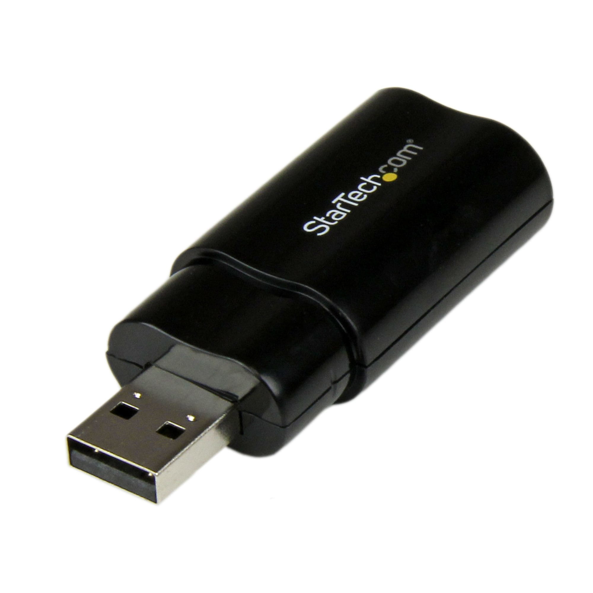 StarTech.com USB Sound Card - 3.5mm Audio Adapter - External Sound Card - Black - External Sound Card (ICUSBAUDIOB)