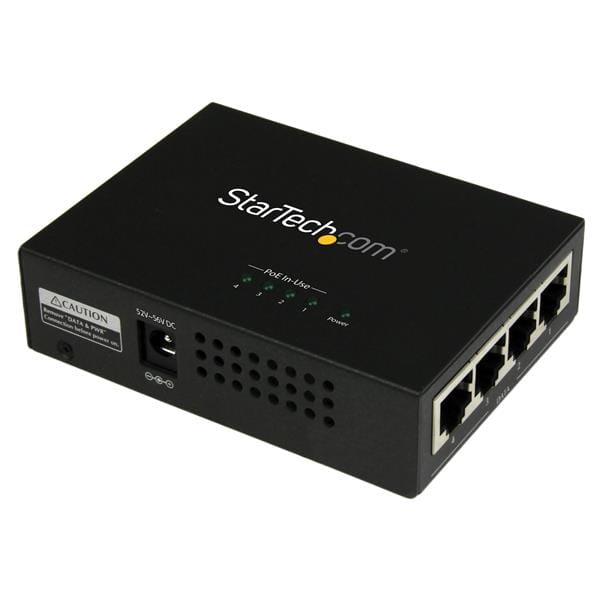 StarTech.com 4 Port Gigabit midspan - PoE+ Injektor