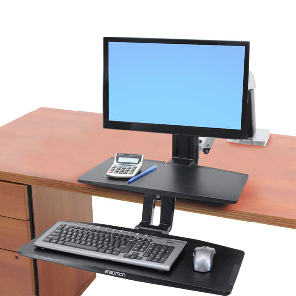 Ergotron WorkFit-A Single HD Workstation With Suspended Keyboard
