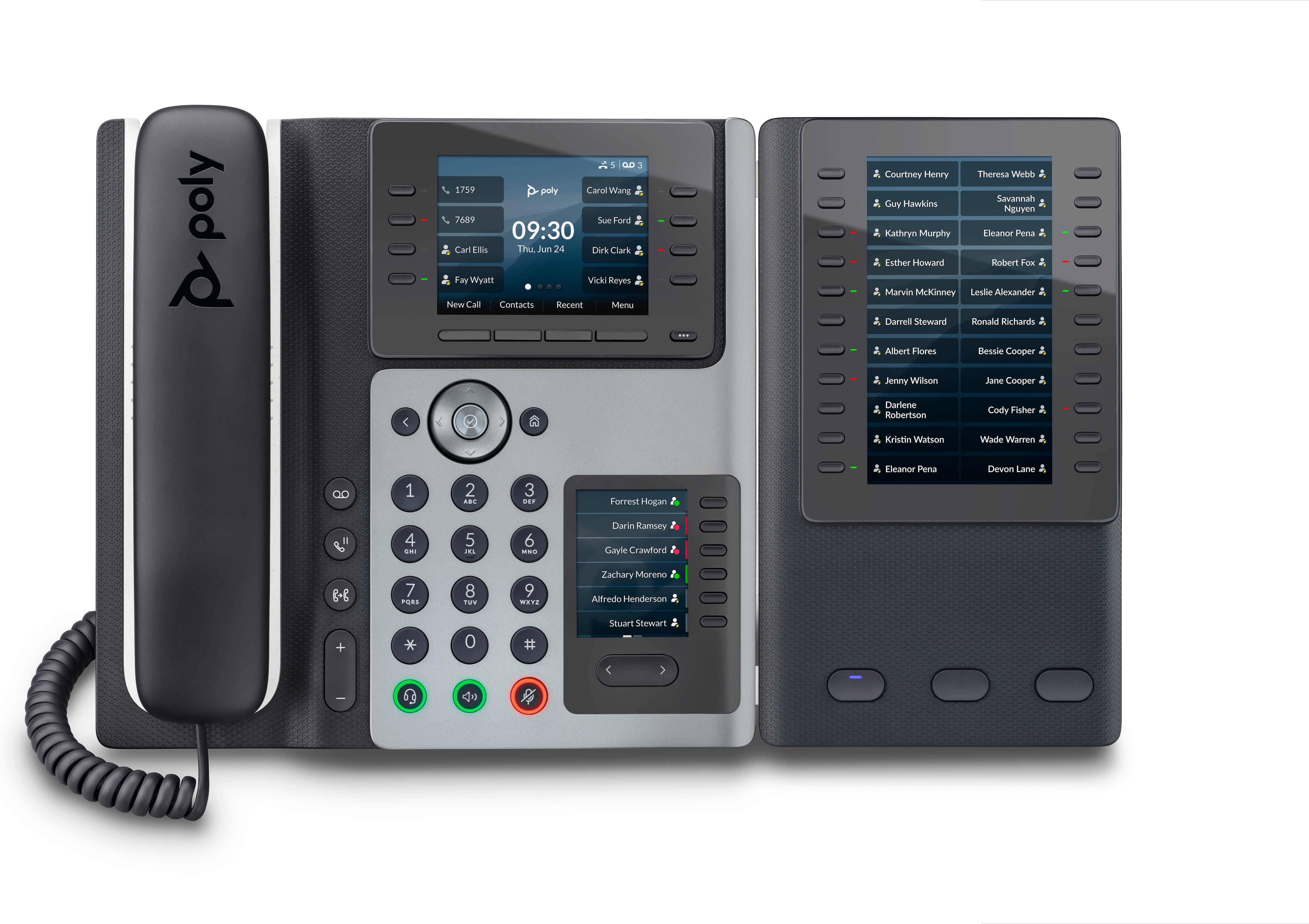 HP Poly Edge E400 - VoIP-Telefon mit Rufnummernanzeige/Anklopffunktion