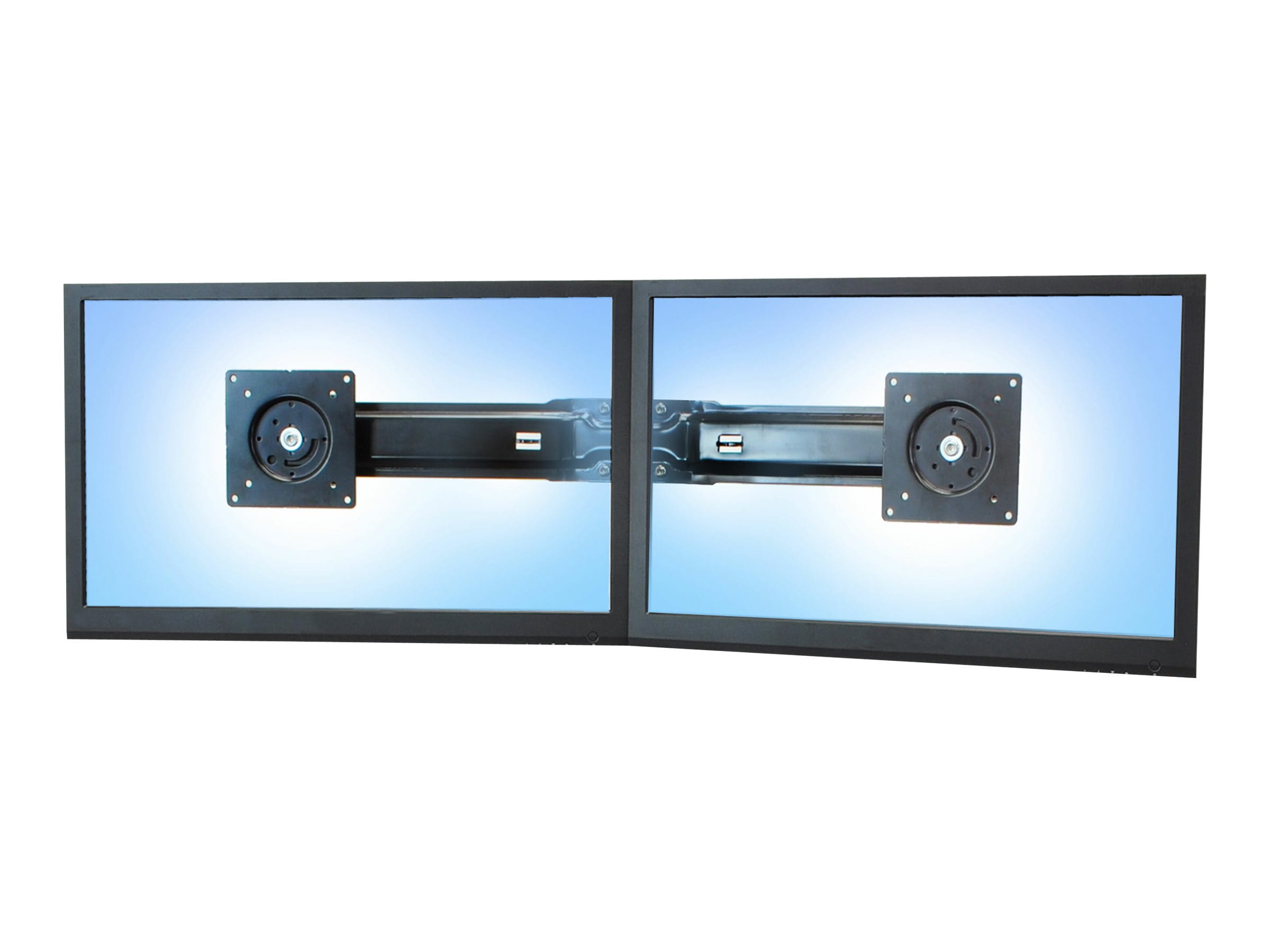Ergotron Befestigungskit (Griff, Halterung für zwei Monitore) - für 2 LCD-Displays - Schwarz - Bildschirmgröße: 43.2-61 cm (17"-24")