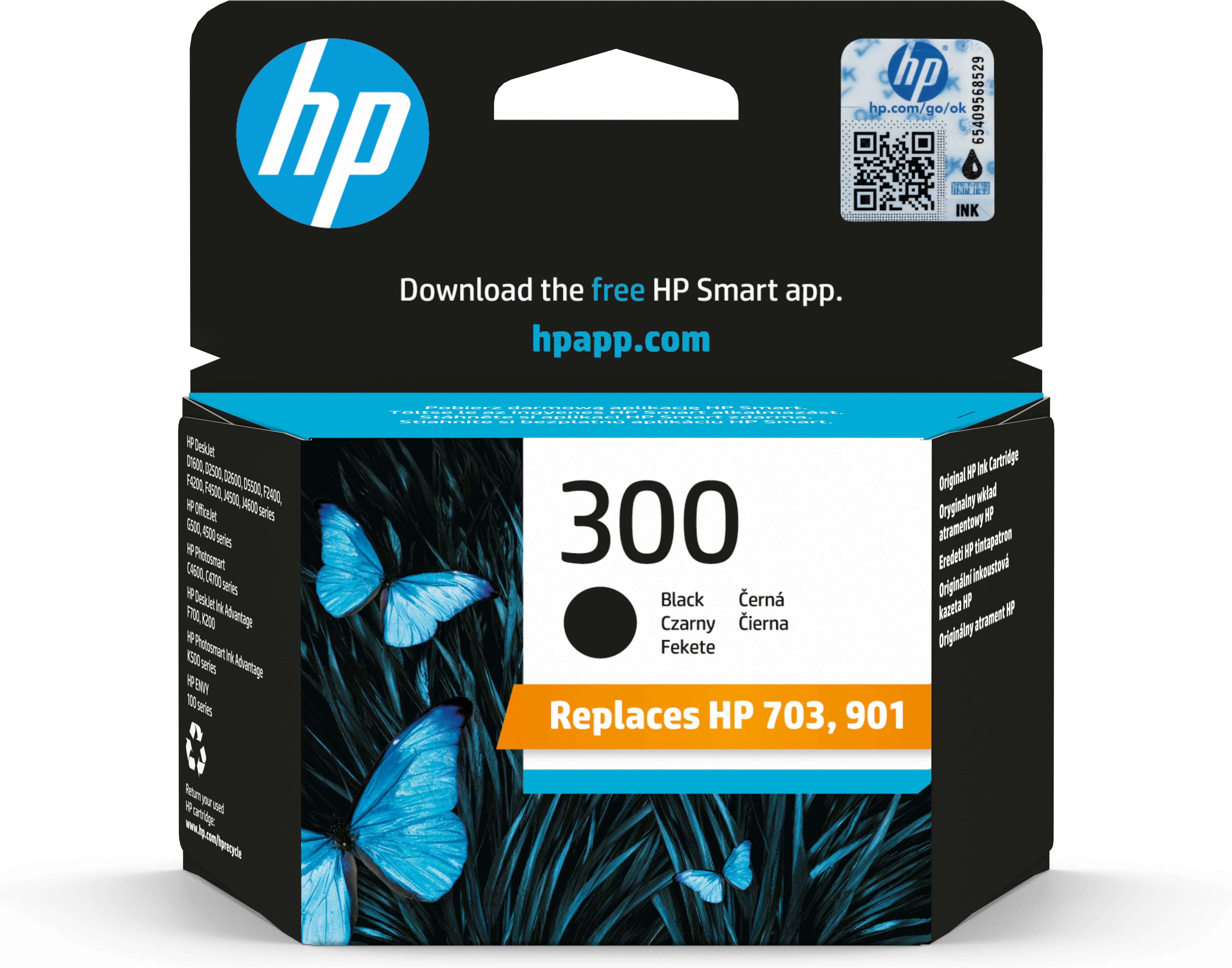 HP 300 - 4 ml - Schwarz - original - Tintenpatrone