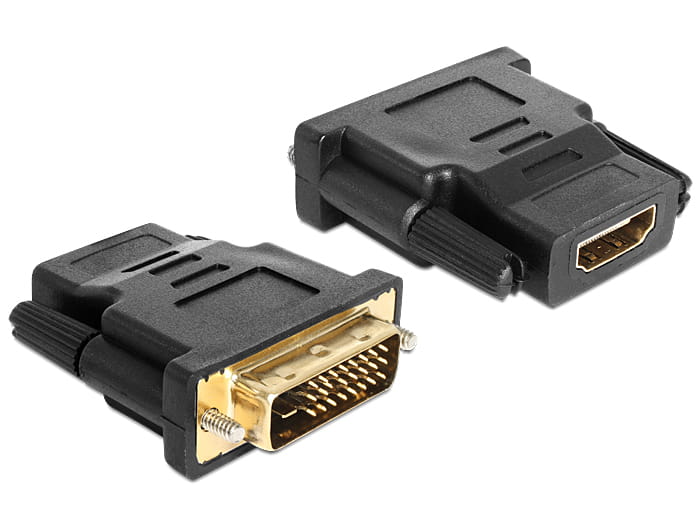 Delock Adapter DVI 24+1 pin male > HDMI female