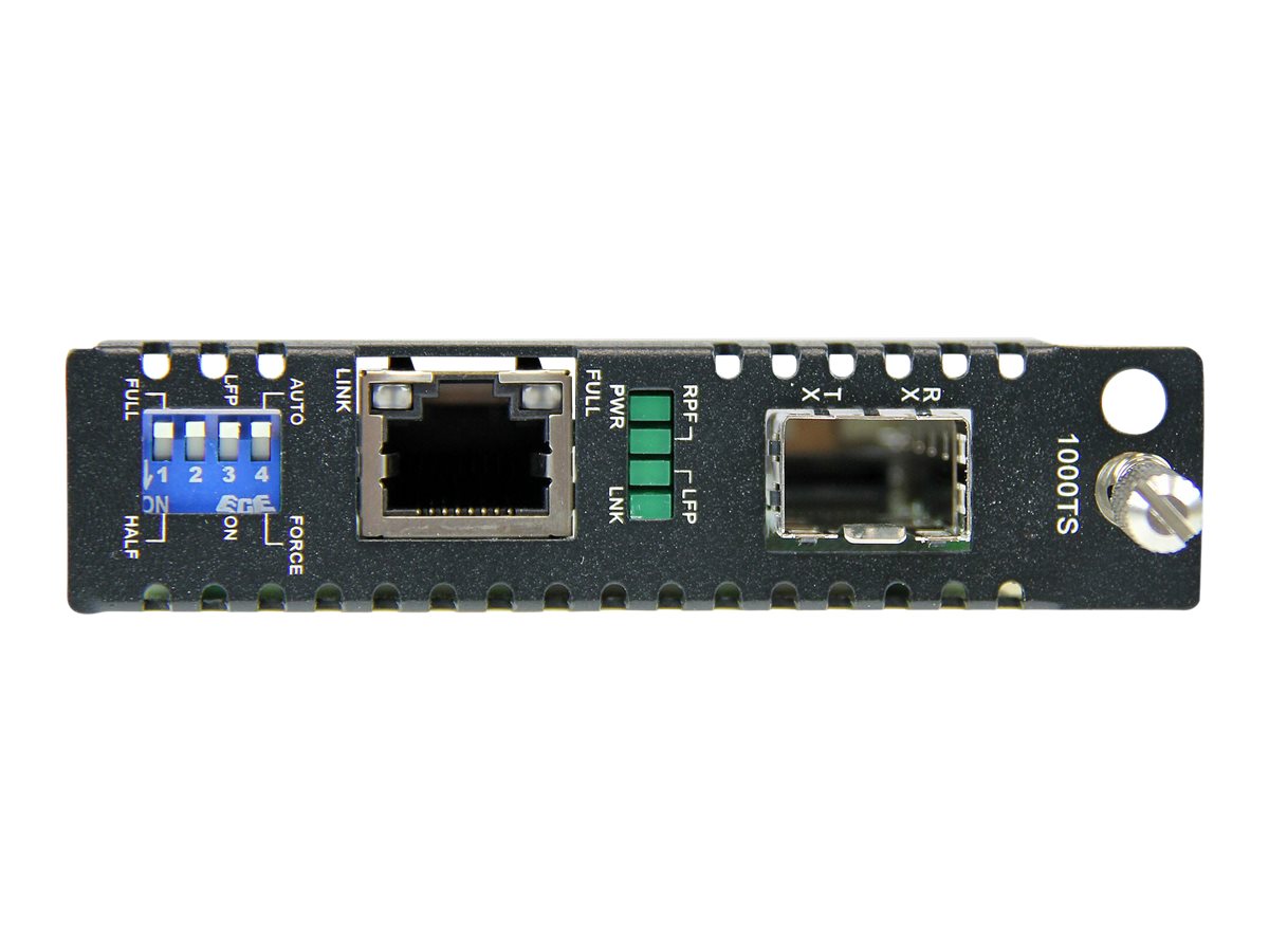 StarTech.com Gigabit Ethernet LWL / Glasfaser Medienkonverter Kartenmodul mit SFP - 1000 Mbit Multimode Gigabit Ethernet Medienkonverter - Medienkonverter - GigE - 1000Base-TX - RJ-45 / SFP (mini-GBIC)
