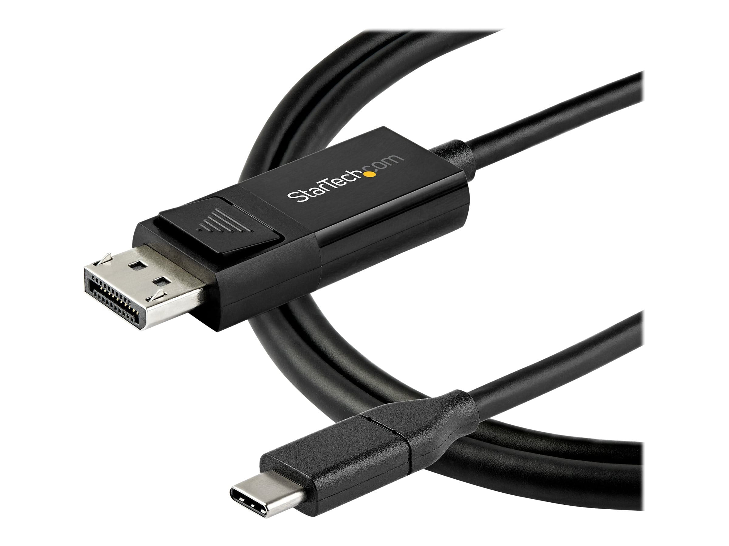 StarTech.com 6ft/2m USB C to DisplayPort 1.4 Cable 8K 60Hz/4K, Bidirectional DP to USB-C or USB-C to DP Reversible Video Adapter Cable, HBR3/HDR/DSC, USB Type C/Thunderbolt 3 Monitor Cable - 8K USB-C to DP Cable - DisplayPort-Kabel - 24 pin USB-C (M)