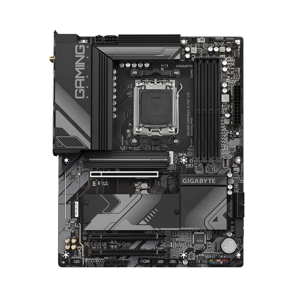 Gigabyte B650 GAMING X AX V2 - 1.X - Motherboard - ATX - Socket AM5 - AMD B650 Chipsatz - USB-C 3.2 Gen2, USB 3.2 Gen 2, USB 3.2 Gen 1, USB-C 3.2 Gen 2x2 - 2.5 Gigabit LAN, Wi-Fi 6E, Bluetooth - Onboard-Grafik (CPU erforderlich)