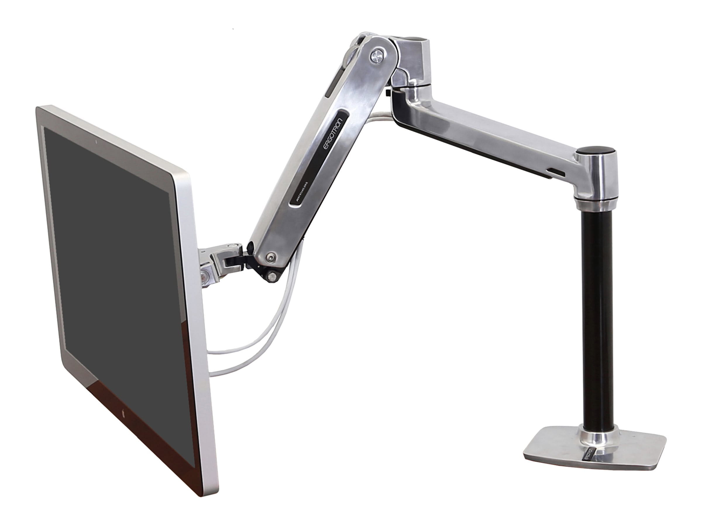 Ergotron LX HD Sit-Stand - Befestigungskit (Gelenkarm, Stange, VESA-Adapter, Tisch-Klemme, Befestigung für Kabeldurchgang)