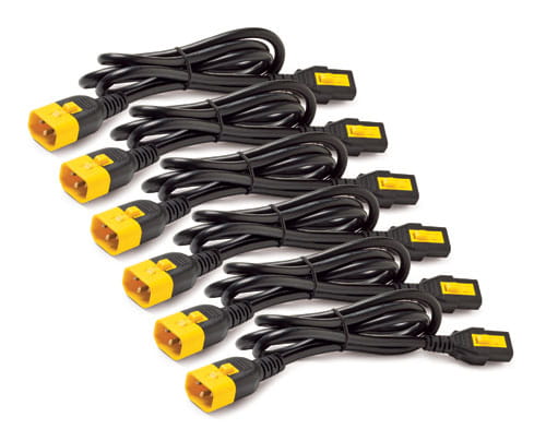APC Stromkabel - power IEC 60320 C13 Verriegelung zu IEC 60320 C14 Verriegelung - 60 cm - Rot (Packung mit 6)