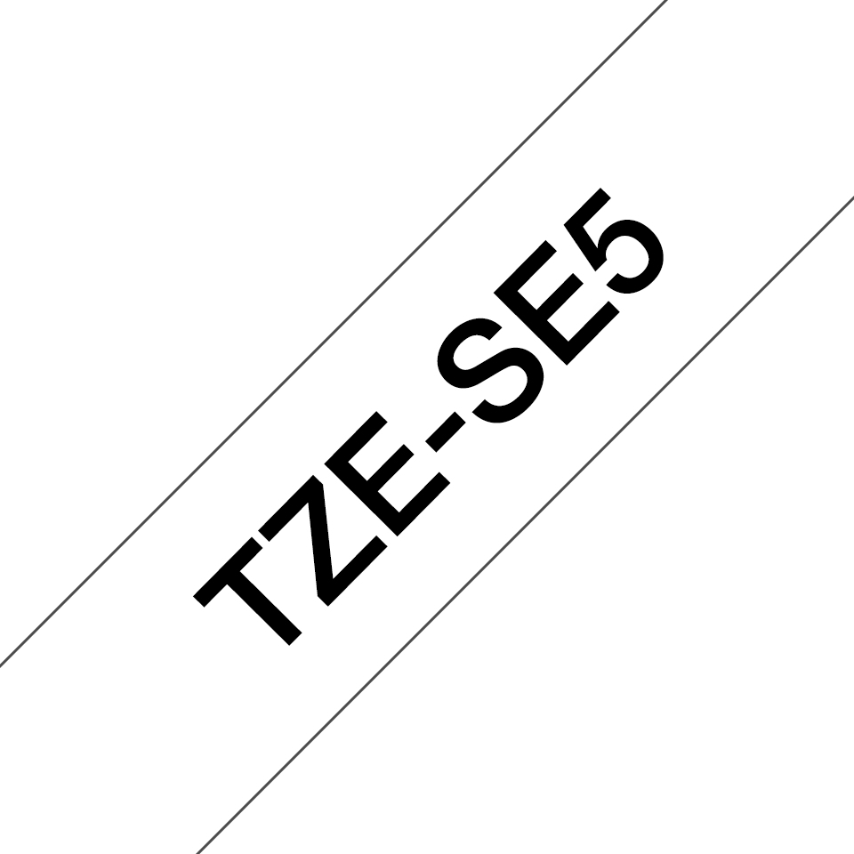 Brother TZe-SE5 - Schwarz auf Weiß - Rolle (2,4 cm x 8 m)