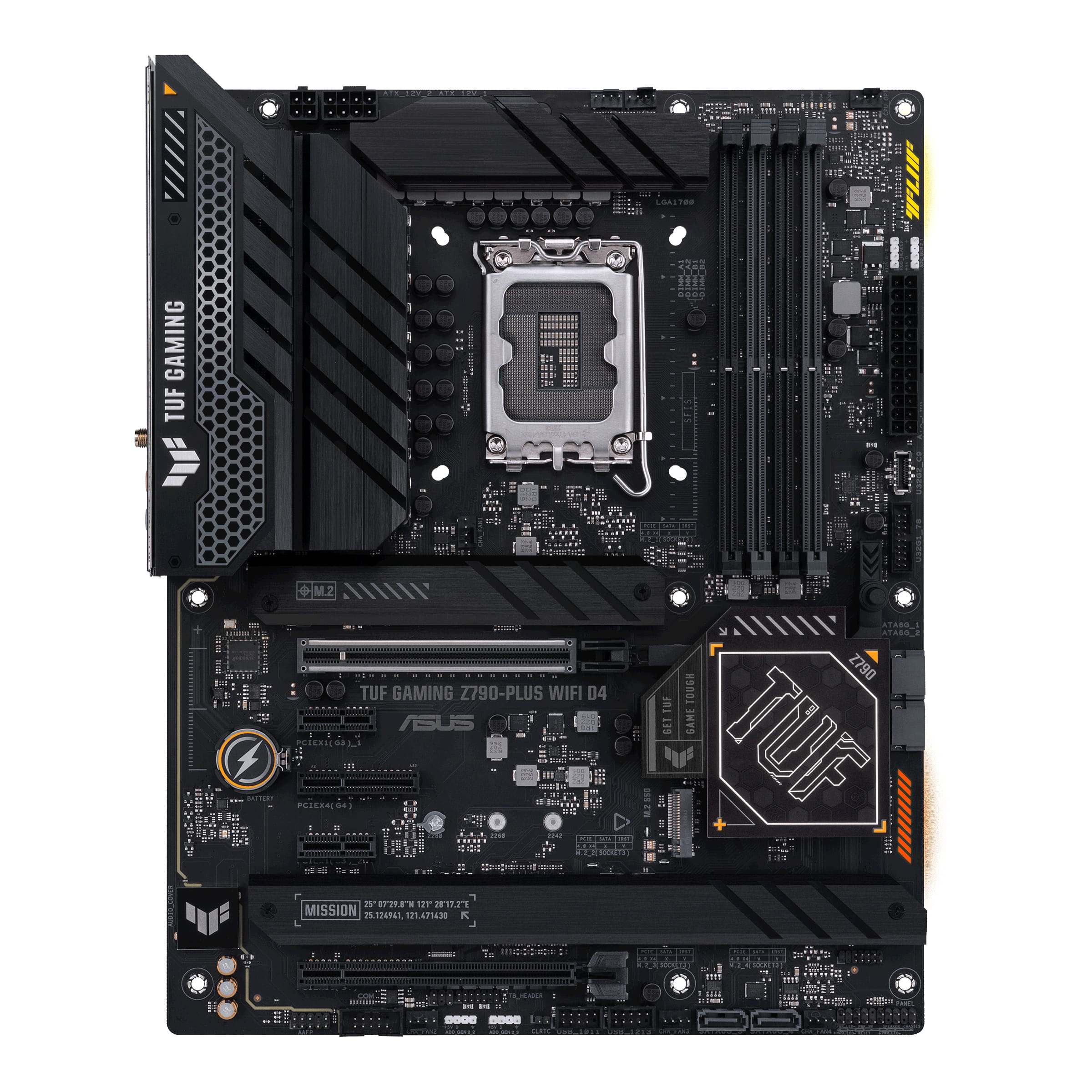 ASUS TUF Gaming Z790-Plus WiFi D4 - Motherboard - ATX - LGA1700-Sockel - Z790 Chipsatz - USB-C 3.2 Gen 2x2, USB 3.2 Gen 2, USB 3.2 Gen 1, USB-C 3.2 Gen2 - 2.5 Gigabit LAN, Wi-Fi 6, Bluetooth - Onboard-Grafik (CPU erforderlich)