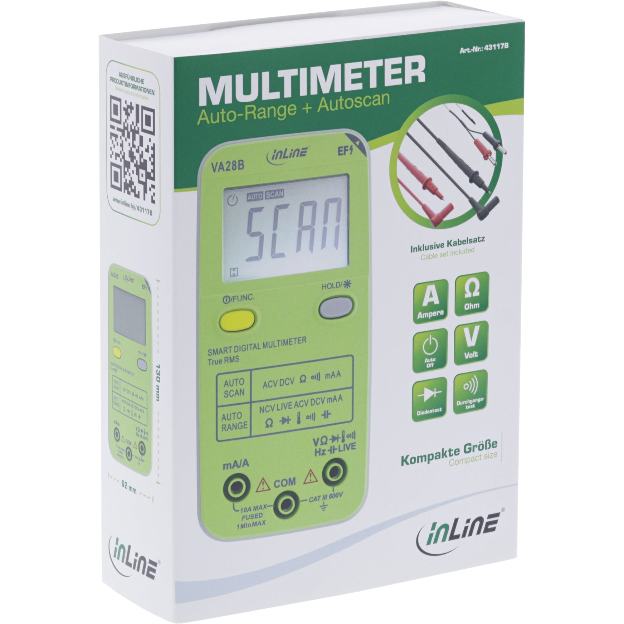 InLine Multimeter mit Auto-Range und Autoscan - Pocketformat