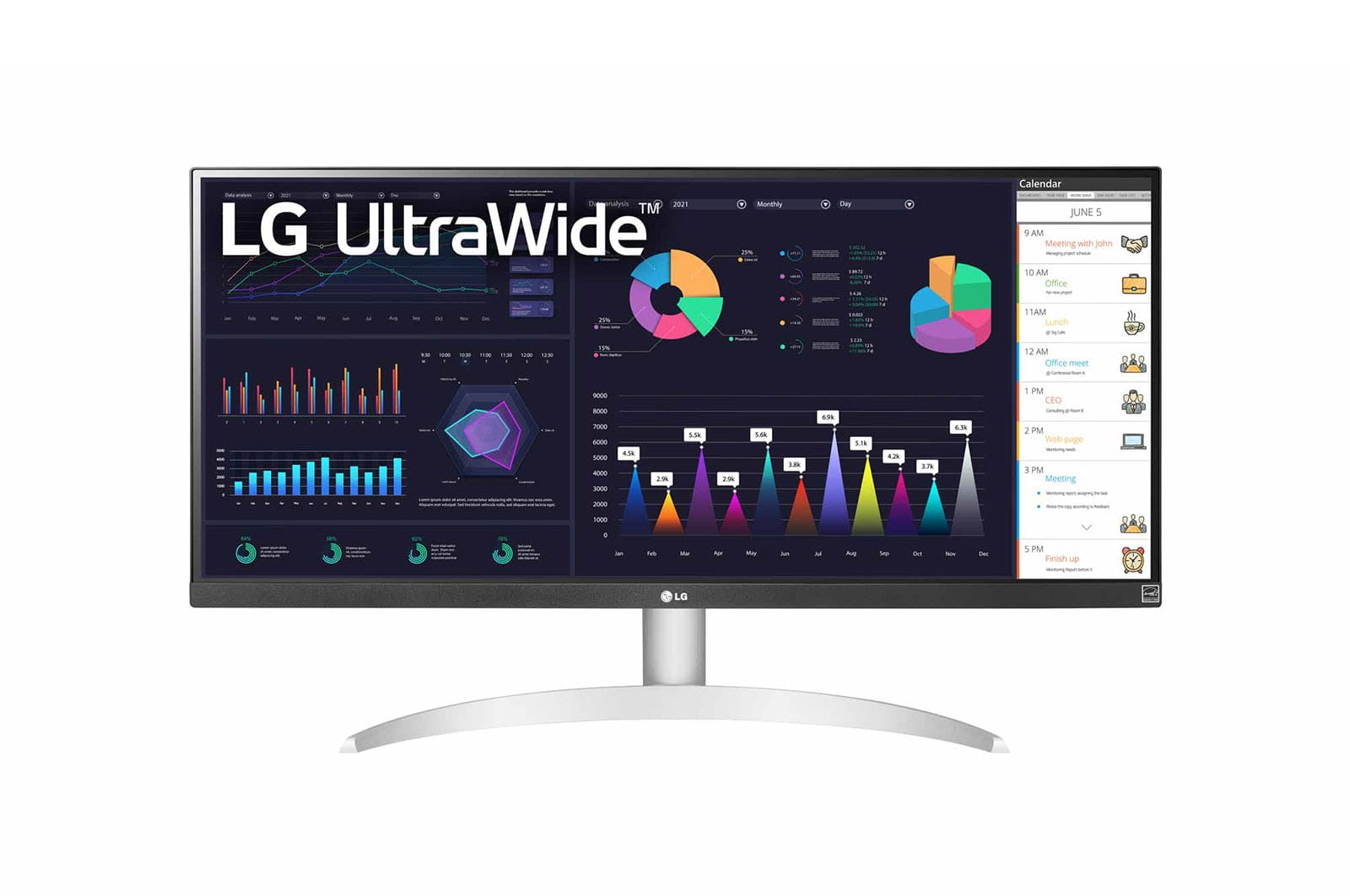 LG 29WQ600-W - LED-Monitor - 73 cm (29") - 2560 x 1080 UWFHD @ 100 Hz