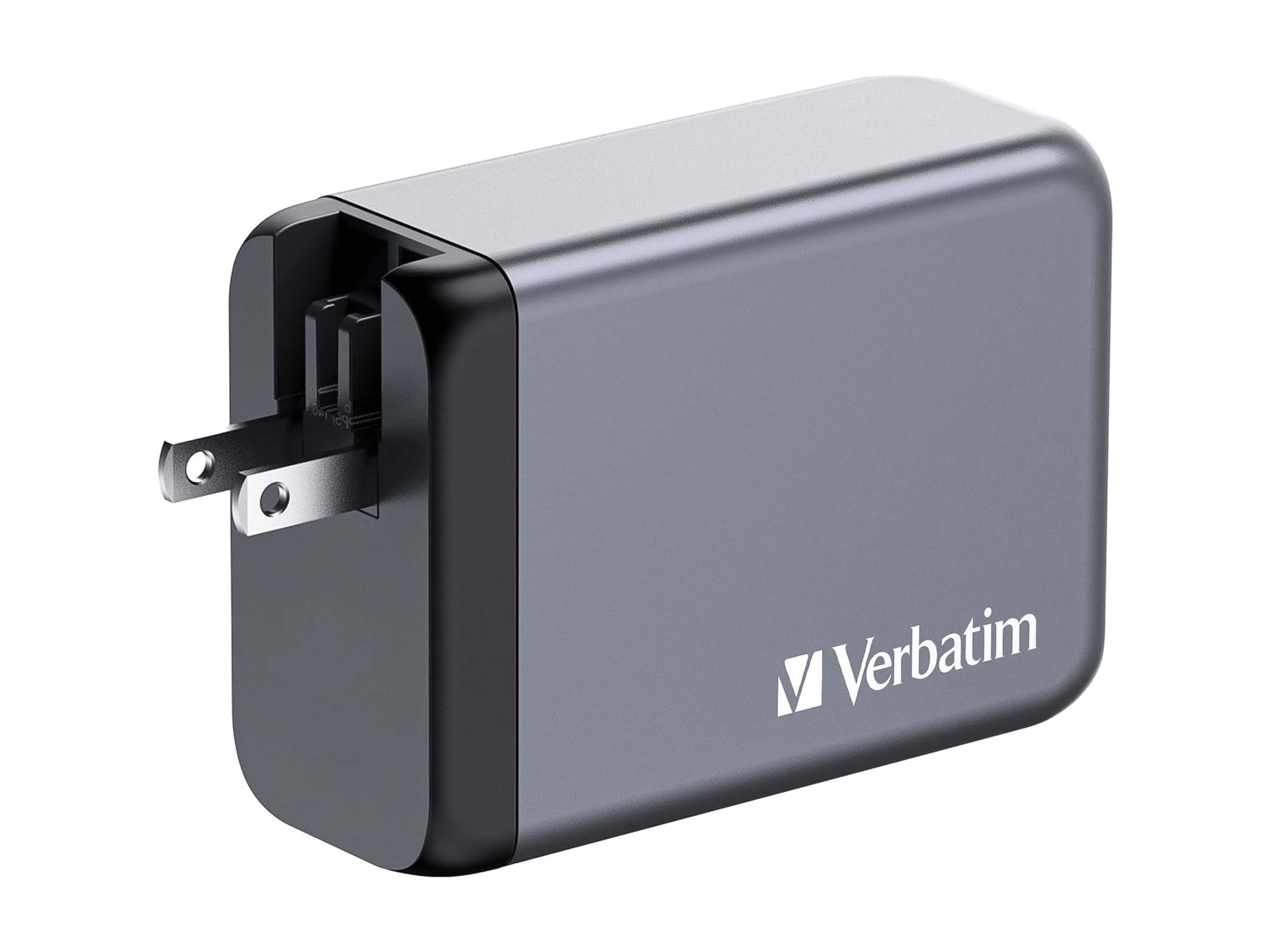 Verbatim Netzteil - GaN - 240 Watt - 5 A - Power Delivery 3.1, QC 3.0, PD 3.0, PD/PPS - 4 Ausgabeanschlussstellen (3 x USB-C, USB Typ A)