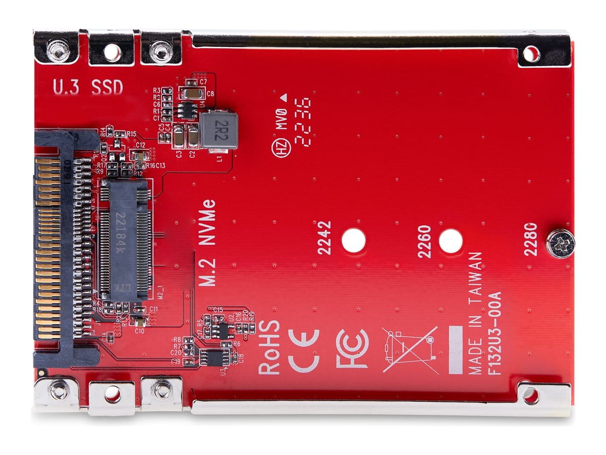 StarTech.com M.2 to U.3 Adapter, For M.2 NVMe SSDs, PCIe M.2 Drive to 2.5inch U.3 (SFF-TA-1001)