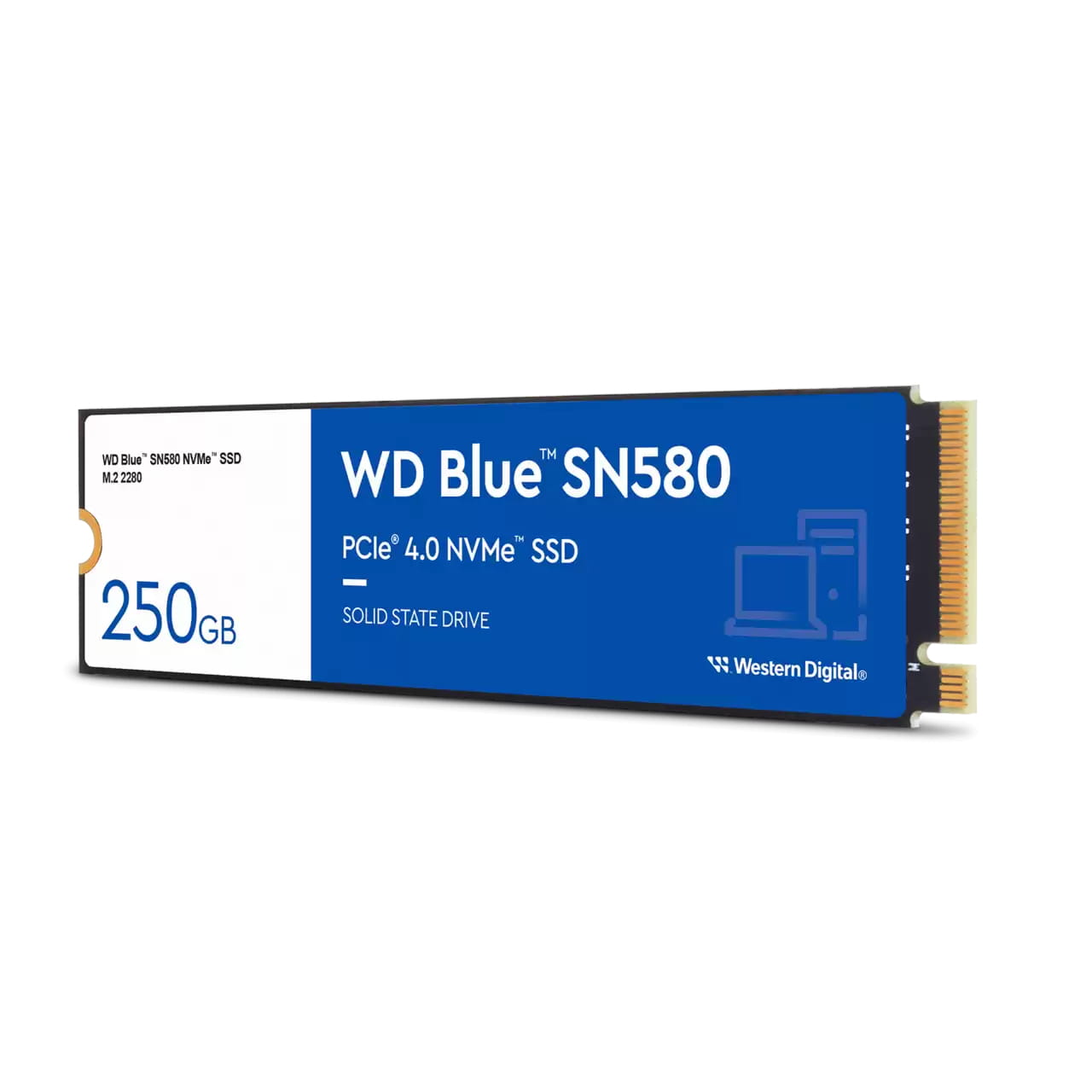 WD Blue SN580 WDS500G3B0E - SSD - 500 GB - intern - M.2 2280 - PCIe 4.0 x4 (NVMe)