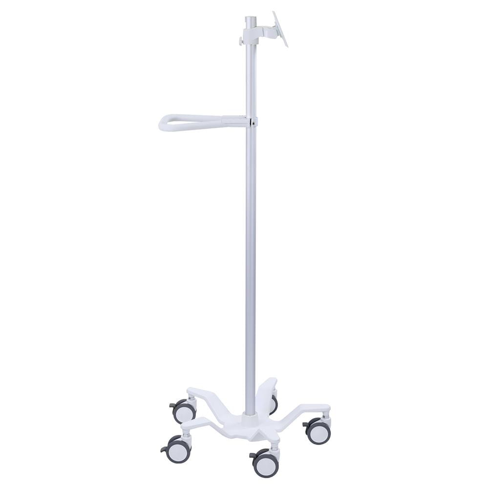 Ergotron Pole Cart - Wagen - für LCD-Display/Tablet - hochweiß - Bildschirmgröße: bis zu 61 cm (bis zu 24 Zoll)