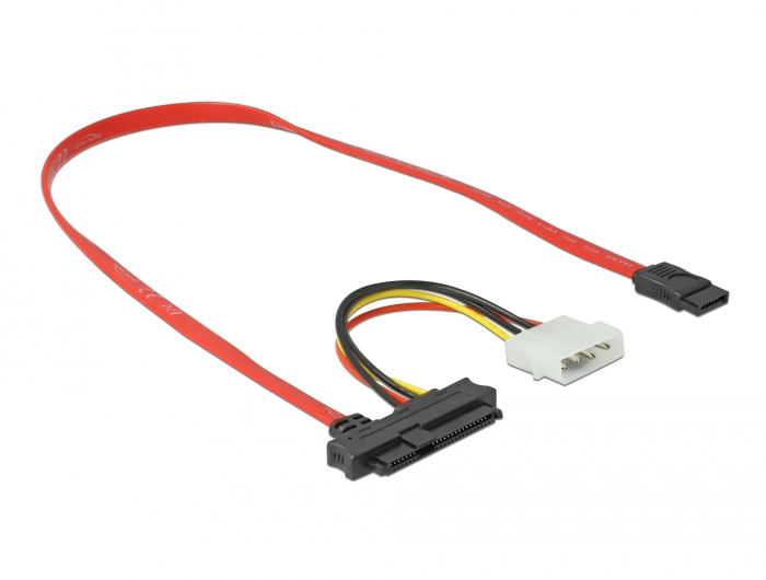 Delock SATA- / SAS-Kabel - SAS 12Gbit/s - interne Stromversorgung, 4-polig, interne SAS, 29-polig (SFF-8482)