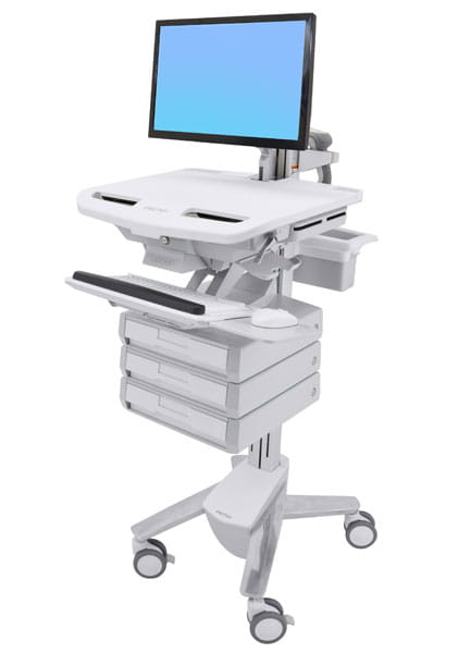 Ergotron Cart with LCD Arm, 3 Drawers - Wagen - für LCD-Display / PC-Ausrüstung (offene Architektur)