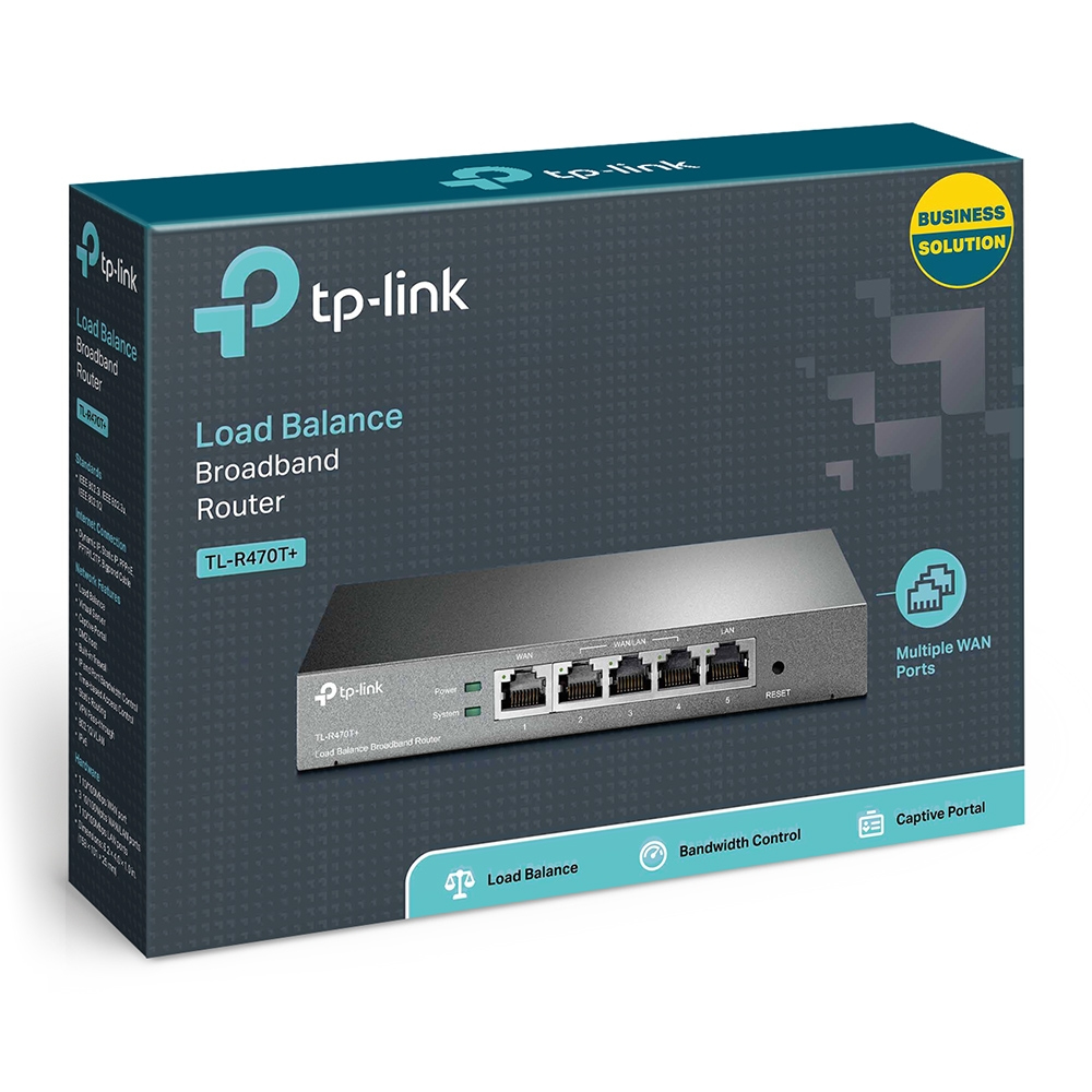 TP-LINK TL-R470T+ - Router WAN-Ports: 4