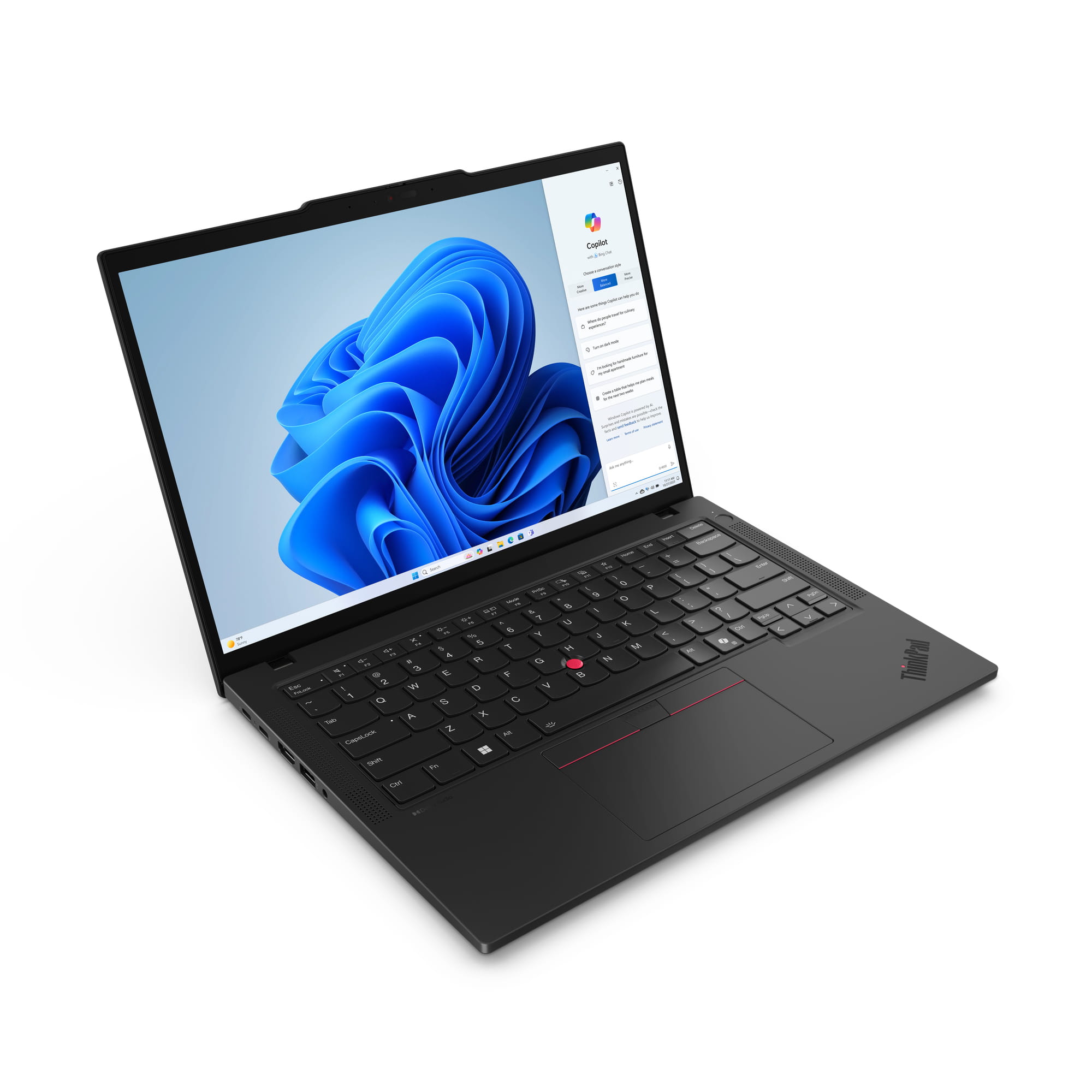 Lenovo ThinkPad T14 Gen 5 21ML - 180°-Scharnierdesign - Intel Core Ultra 7 155U / 1.7 GHz - Win 11 Pro - Intel Graphics - 32 GB RAM - 1 TB SSD TCG Opal Encryption 2, NVMe, Performance - 35.6 cm (14")