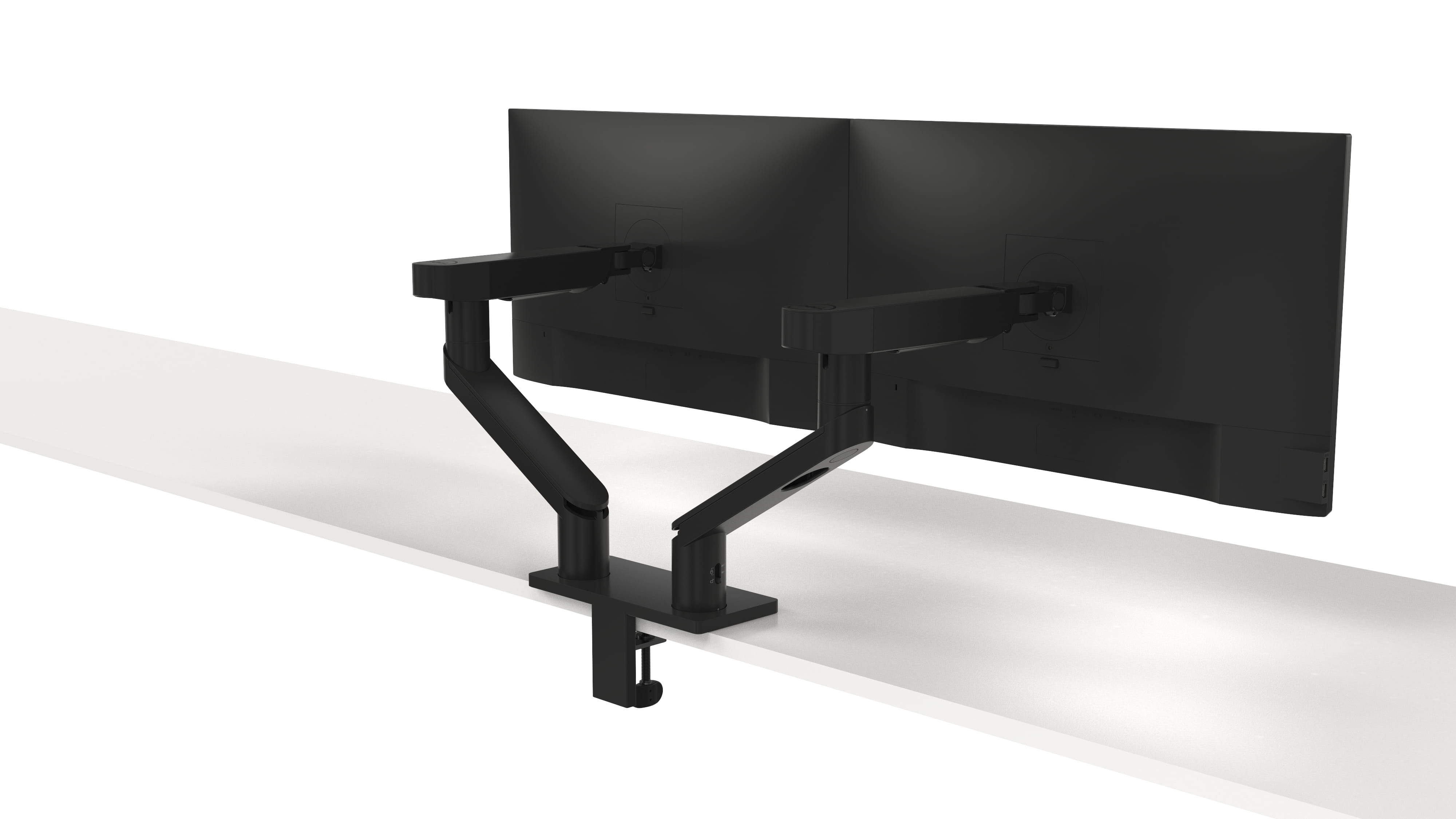 Dell Dual Monitor Arm - MDA20 - Befestigungskit - einstellbarer Arm - für 2 LCD-Displays - Schwarz - Bildschirmgröße: 48.3-68.6 cm (19"-27")