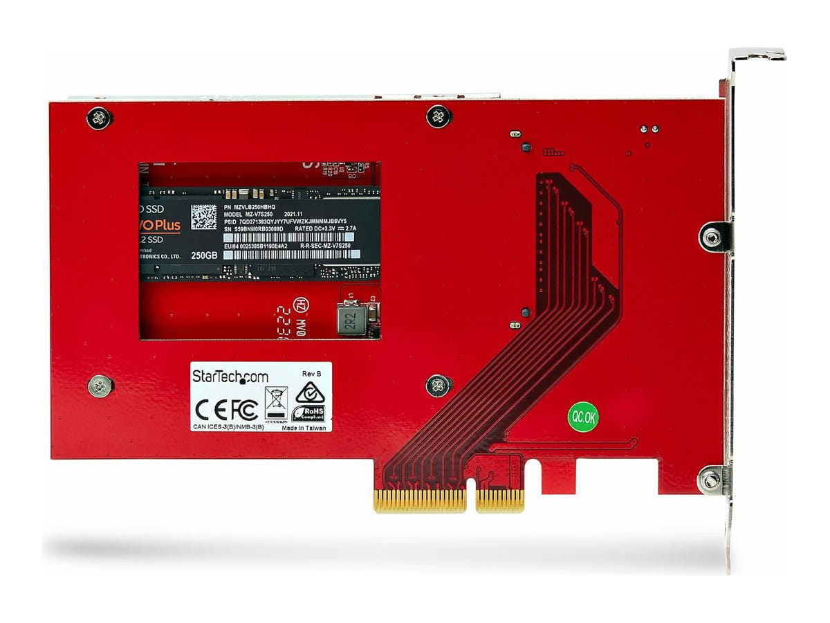 StarTech.com M.2 to U.3 Adapter, For M.2 NVMe SSDs, PCIe M.2 Drive to 2.5inch U.3 (SFF-TA-1001)