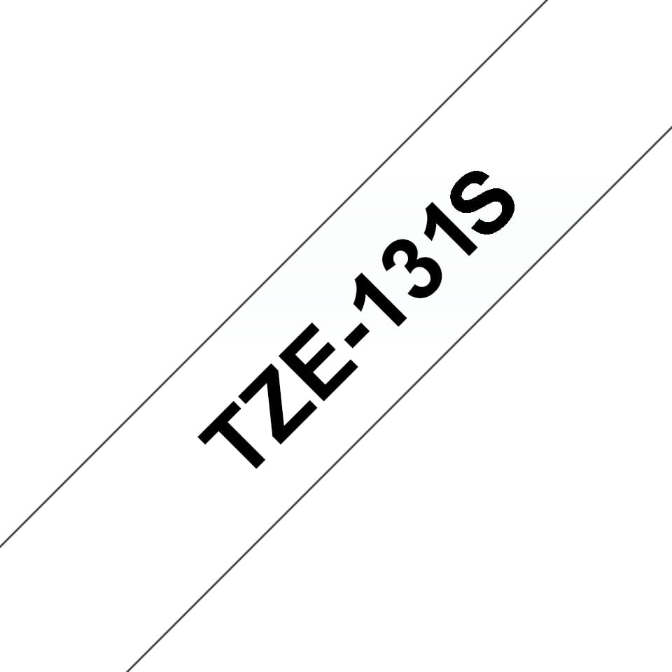 Brother TZe-131S - Schwarz auf Transparent - Rolle (1,2 cm x 4 m)
