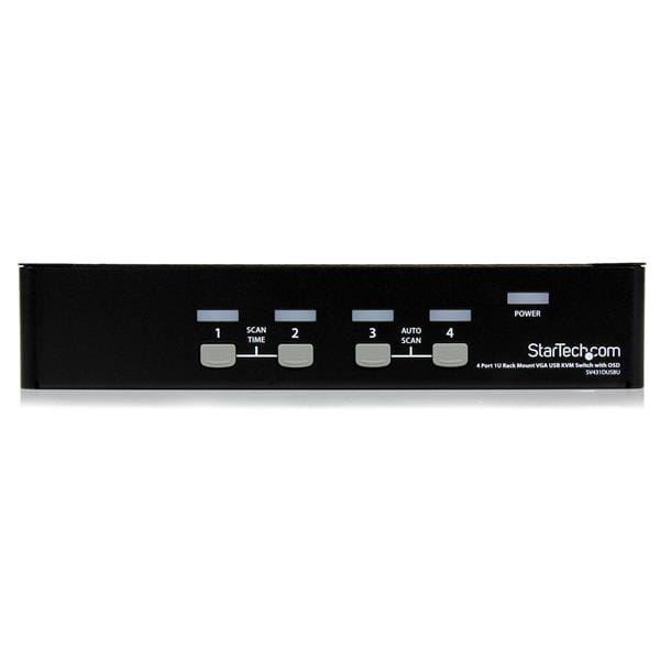 StarTech.com 4-Port USB KVM Swith with OSD - TAA Compliant - 1U Rack Mountable VGA KVM Switch (SV431DUSBU)