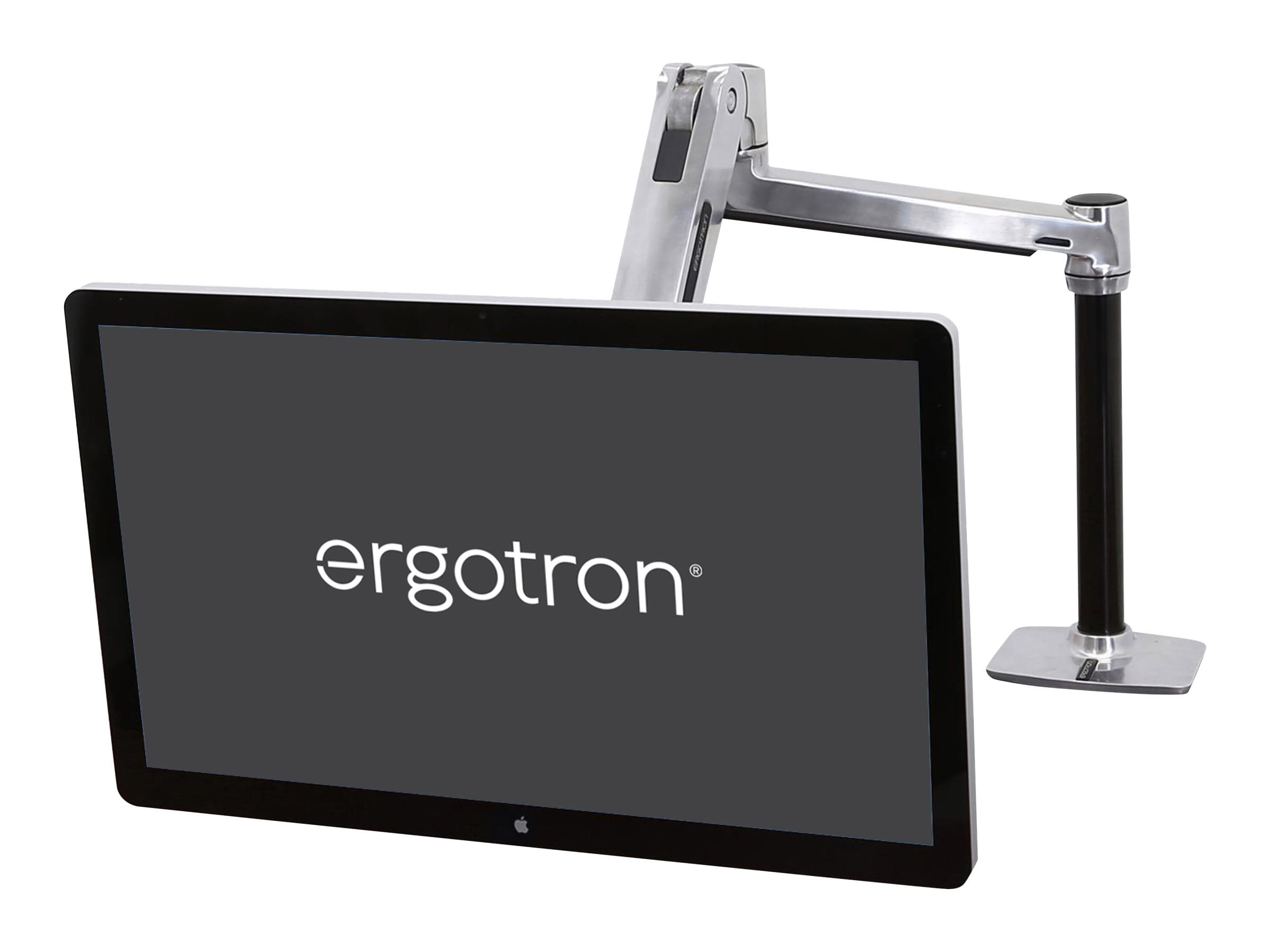 Ergotron LX HD Sit-Stand - Befestigungskit (Gelenkarm, Stange, VESA-Adapter, Tisch-Klemme, Befestigung für Kabeldurchgang)