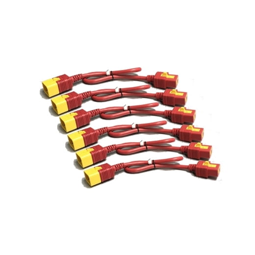 APC Stromkabel - IEC 60320 C19 Verriegelung bis IEC 60320 C20 Verriegelung - 16 A - 1.22 m - Rot (Packung mit 6)