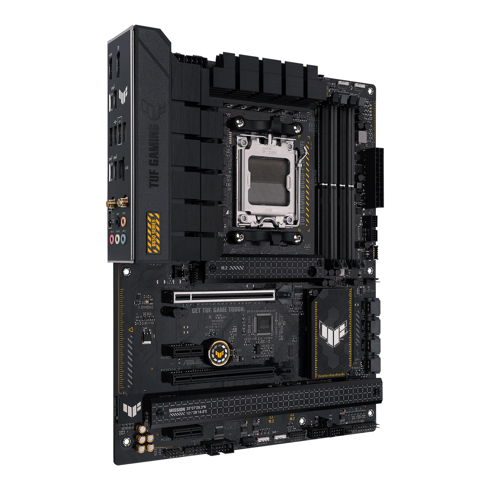 ASUS TUF Gaming B650-Plus WiFi - Motherboard - ATX - Socket AM5 - AMD B650 Chipsatz - USB-C 3.2 Gen 2x2, USB 3.1 Gen 2, USB 3.2 Gen 2, USB-C 3.2 Gen2, USB-C 3.2 Gen 1 - 2.5 Gigabit LAN, Wi-Fi 6, Bluetooth - Onboard-Grafik (CPU erforderlich)