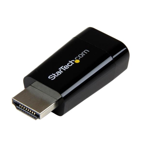 StarTech.com Kompakter HDMI auf VGA Adapter/ Konverter ideal für Chromebooks Ultrabooks & Laptops- HDMI zu VGA HD15 Wandler - 1920x1200 - Videoadapter - HDMI männlich zu HD-15 (VGA)