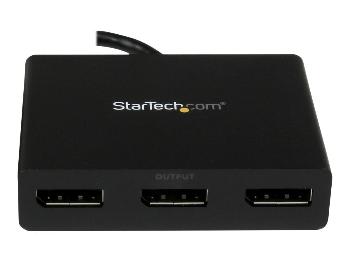 StarTech.com 3-Port Multi Monitor Adapter - DisplayPort 1.2 MST-Hub auf Dual 4K 30Hz & 1x 1080p - Video-Splitter für den erweiterten Desktop-Modus nur auf Windows-PCs - DP auf 3x DP-Monitore (MSTDP123DP)